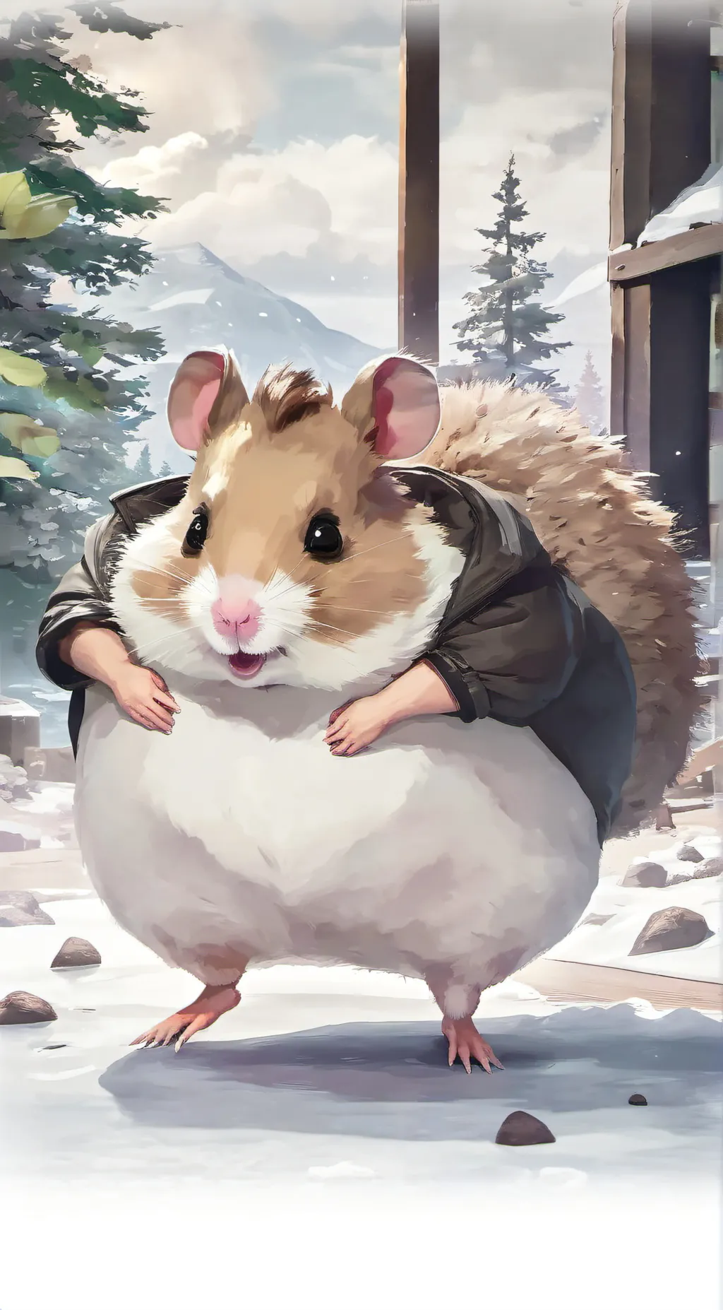 ai character: Big poosay background