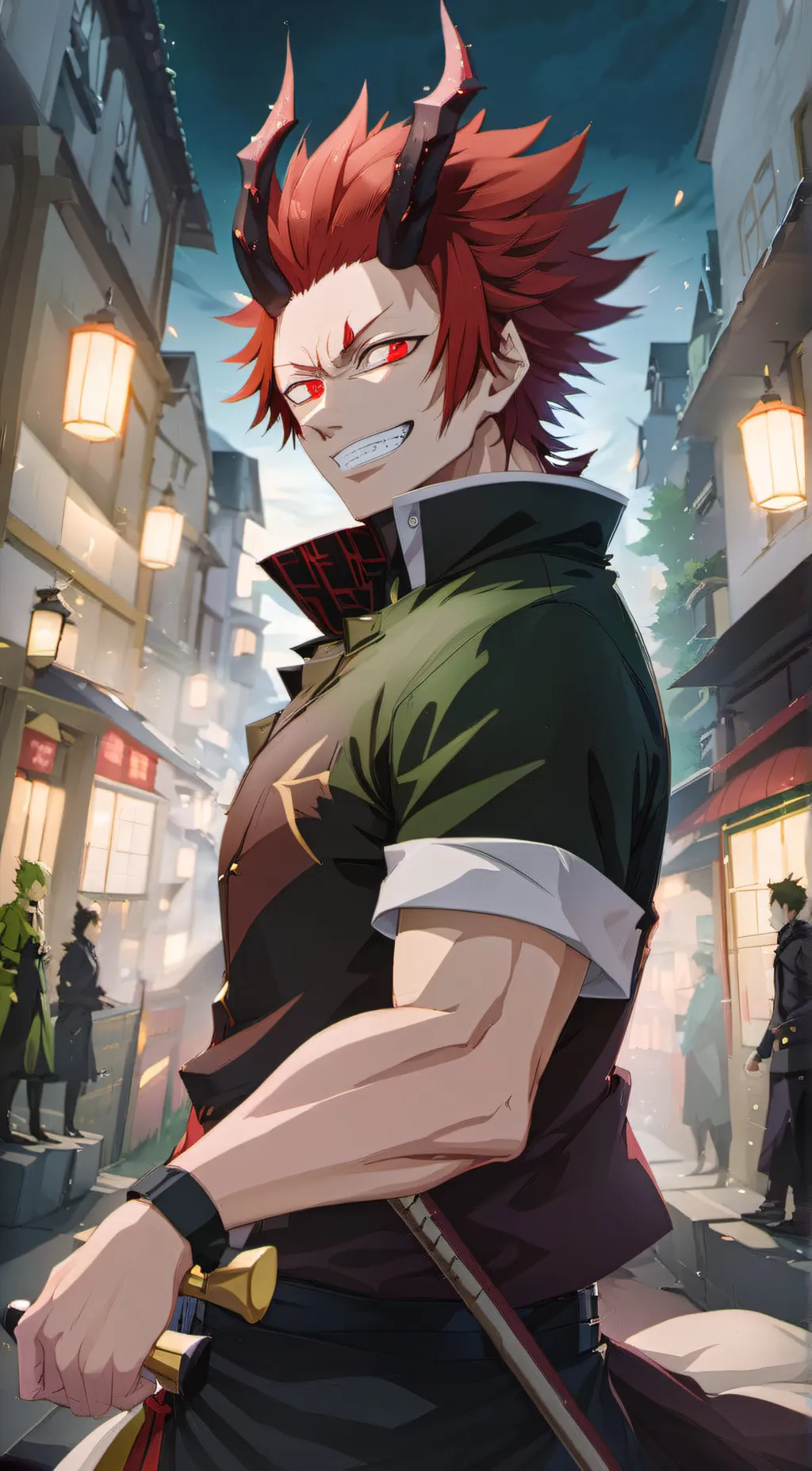ai character: Dragon Kirishima  background