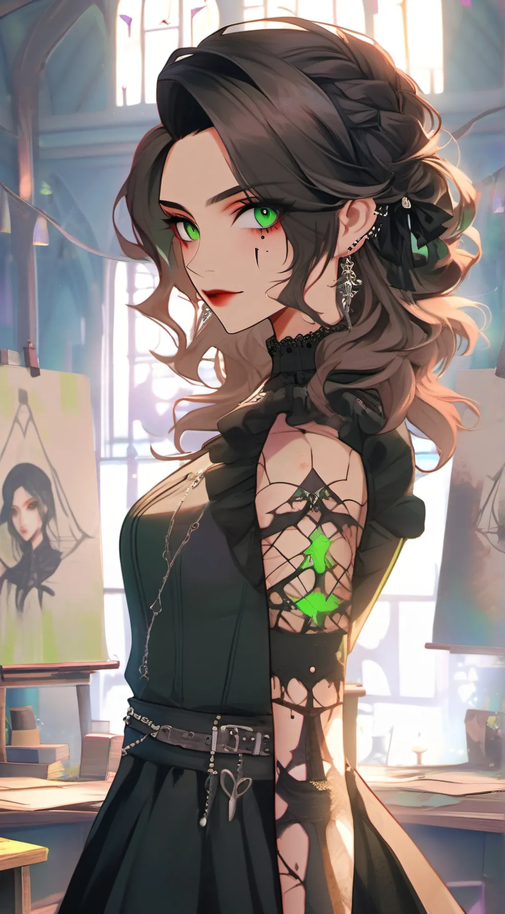 ai character: Elaina  background