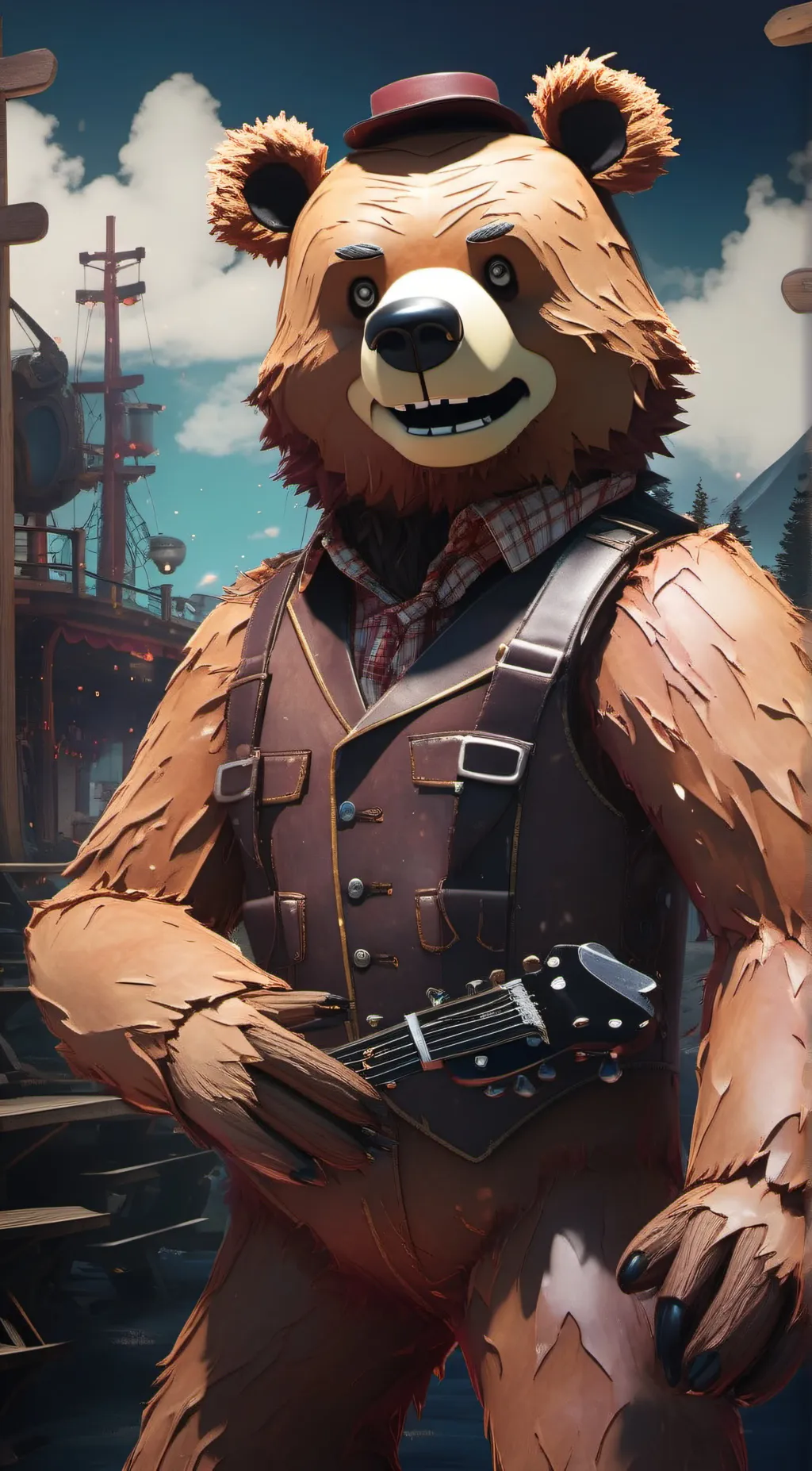 ai character: Freddy Fazbear background