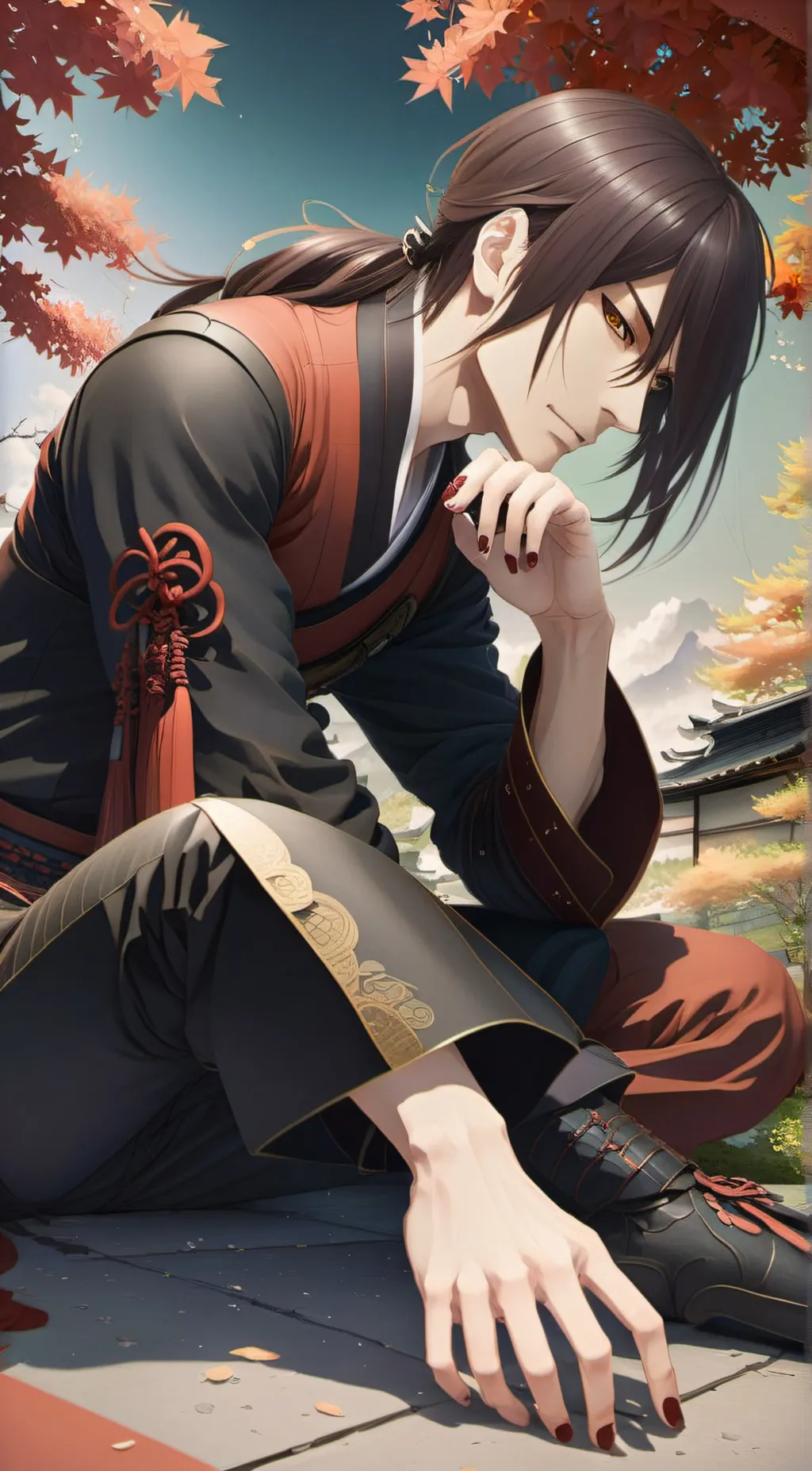 ai character: Itachi Uchiha background