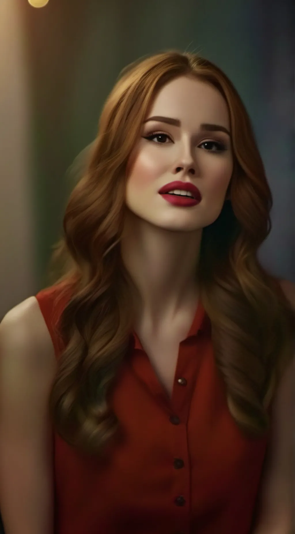 ai character: Cheryl blossom background