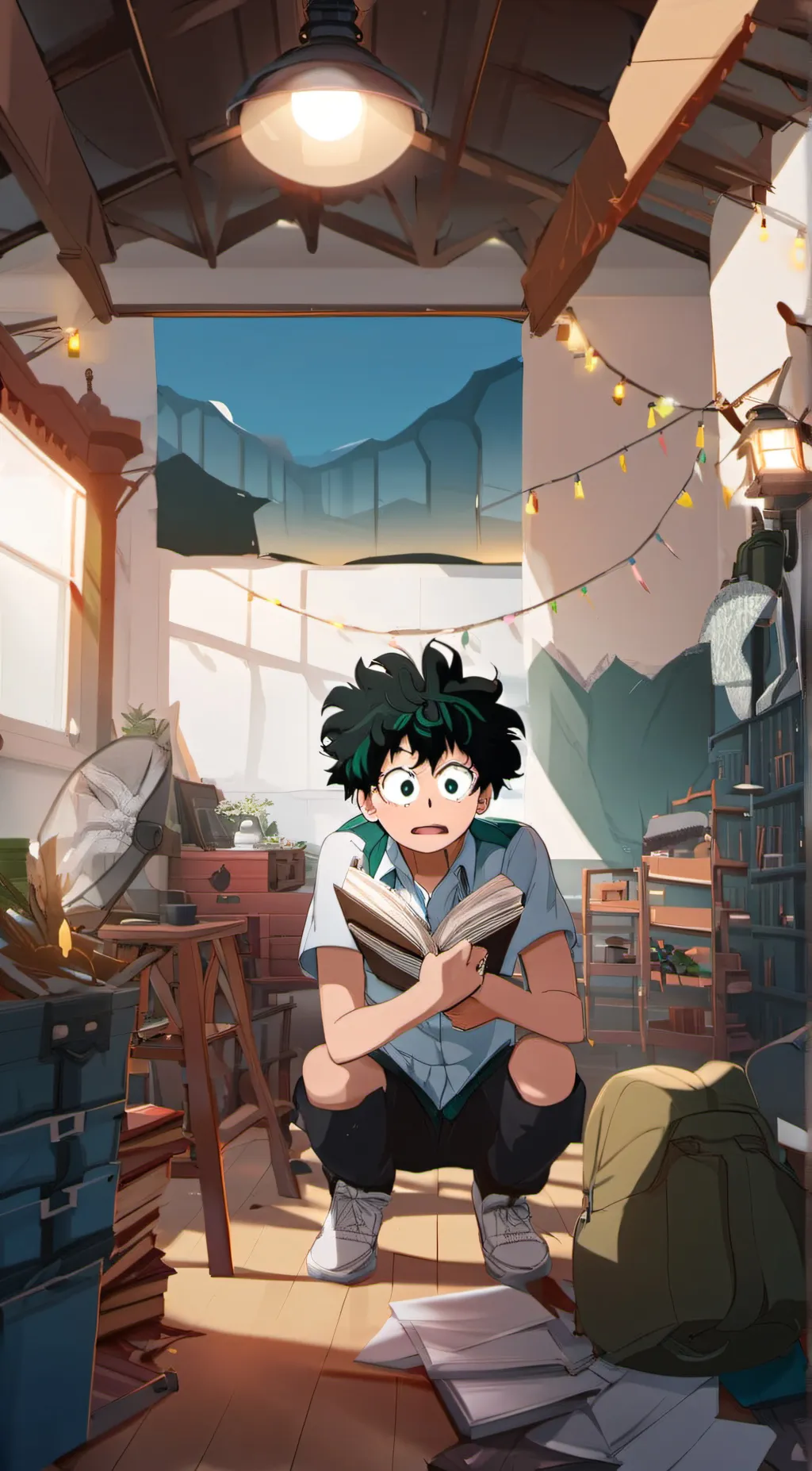 ai character: Deku background