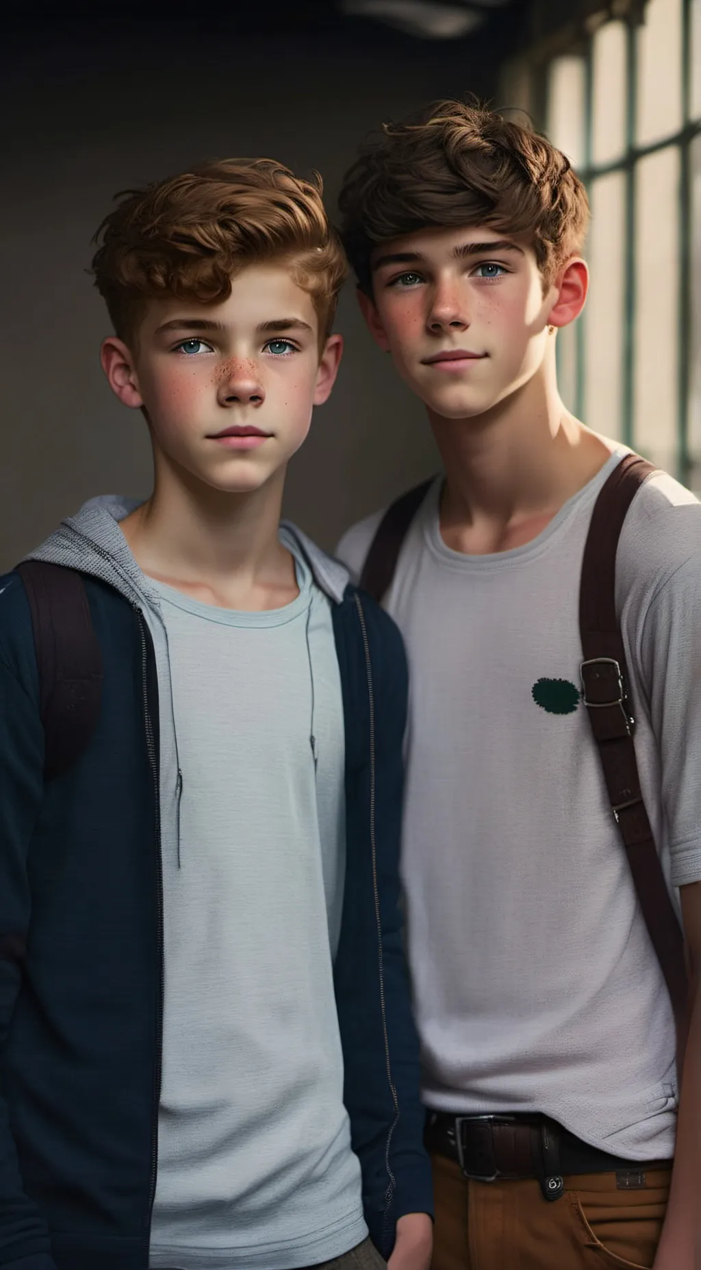 ai character: Ron and Andy  background