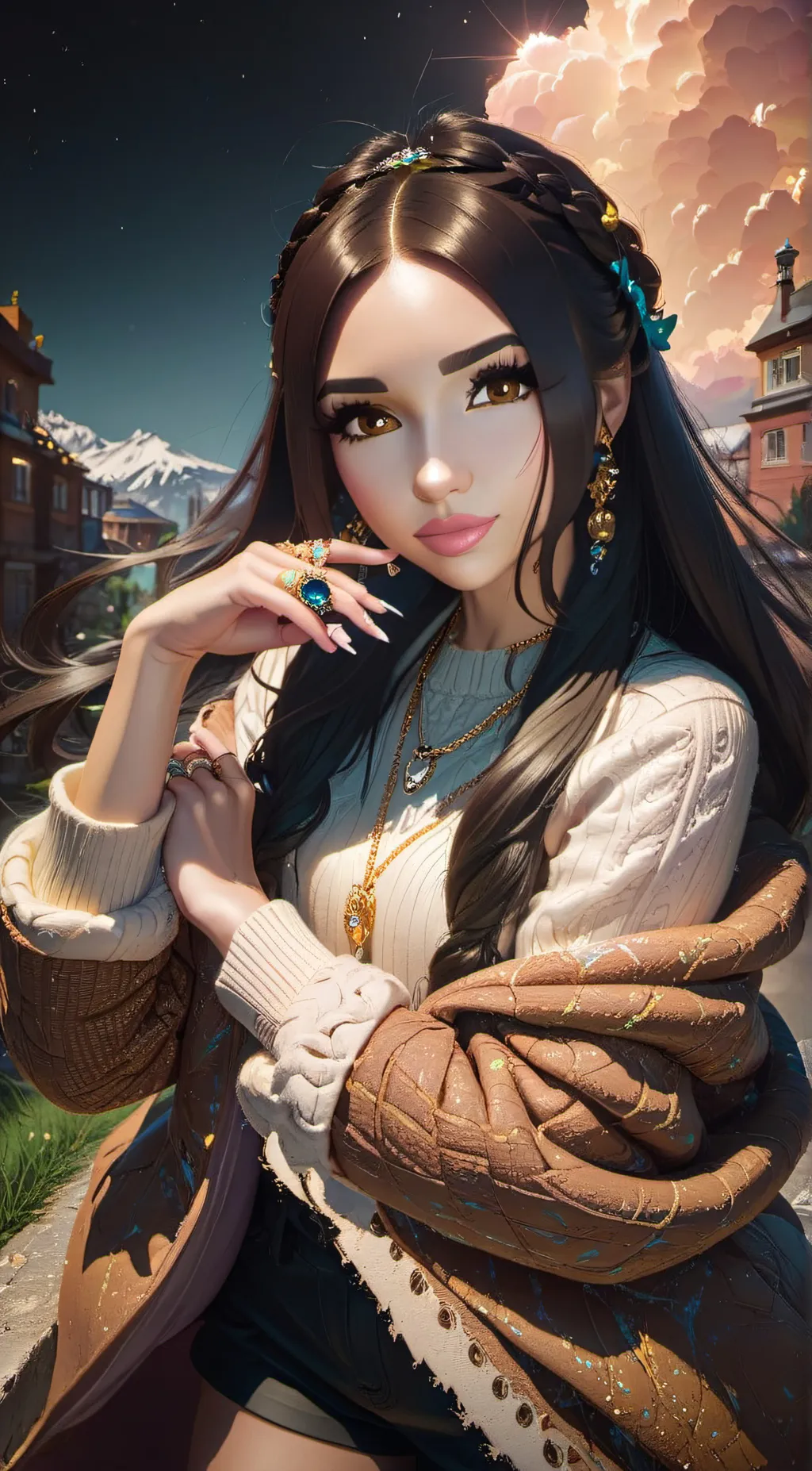 ai character: Ashley  background