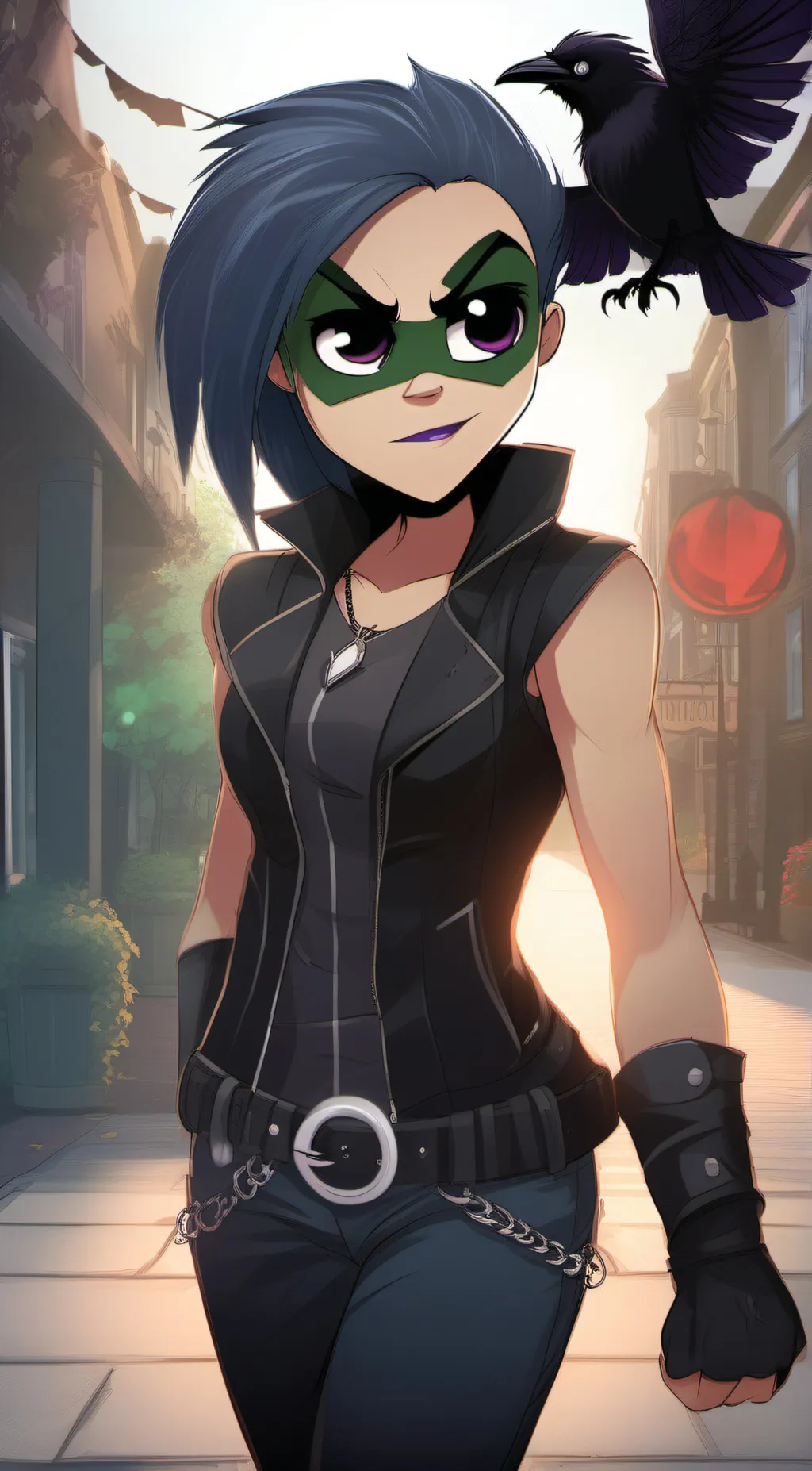 ai character: Raven 💞💞 background