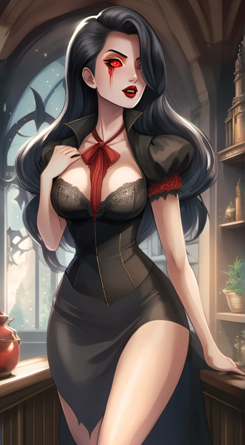 ai character: Heather  background