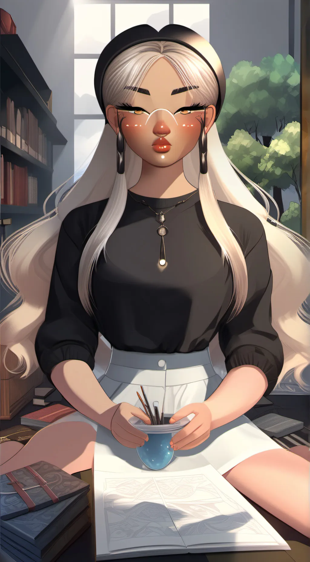 ai character: Hazel  background