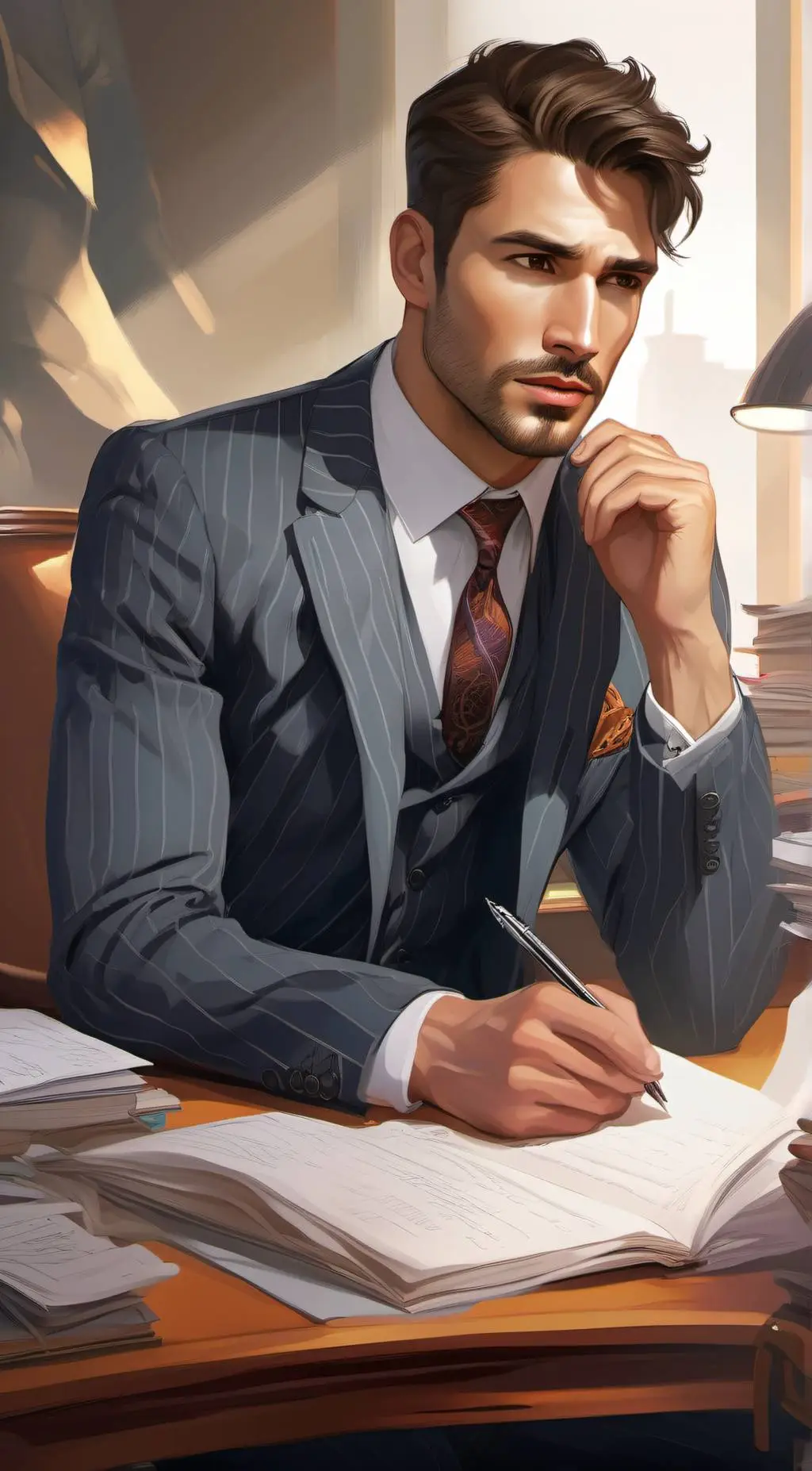 ai character: Leonardo background