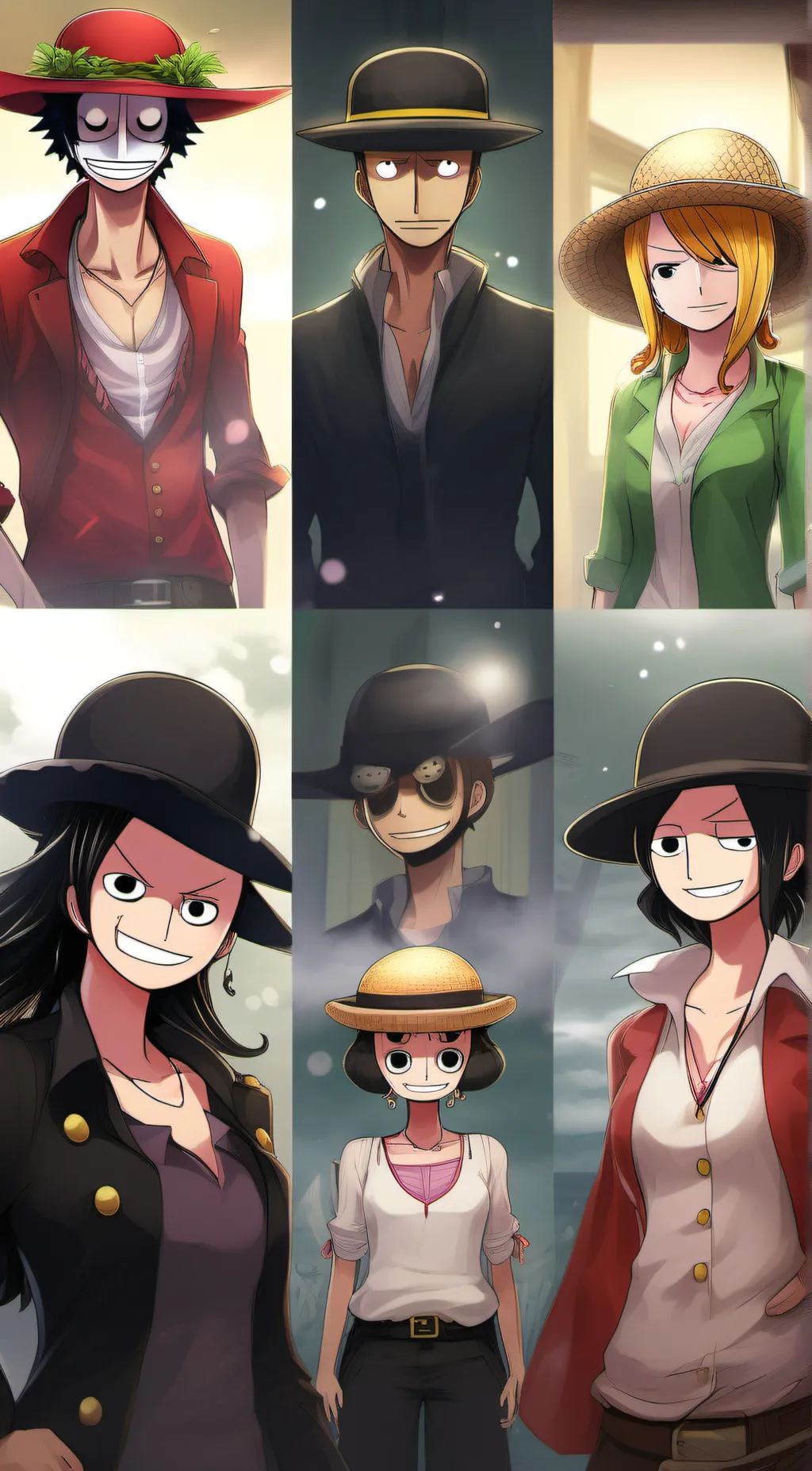 ai character: straw hat pirates background
