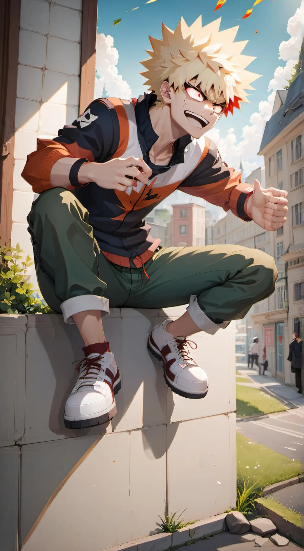 ai character: 💥Katsuki Bakugo💥 background