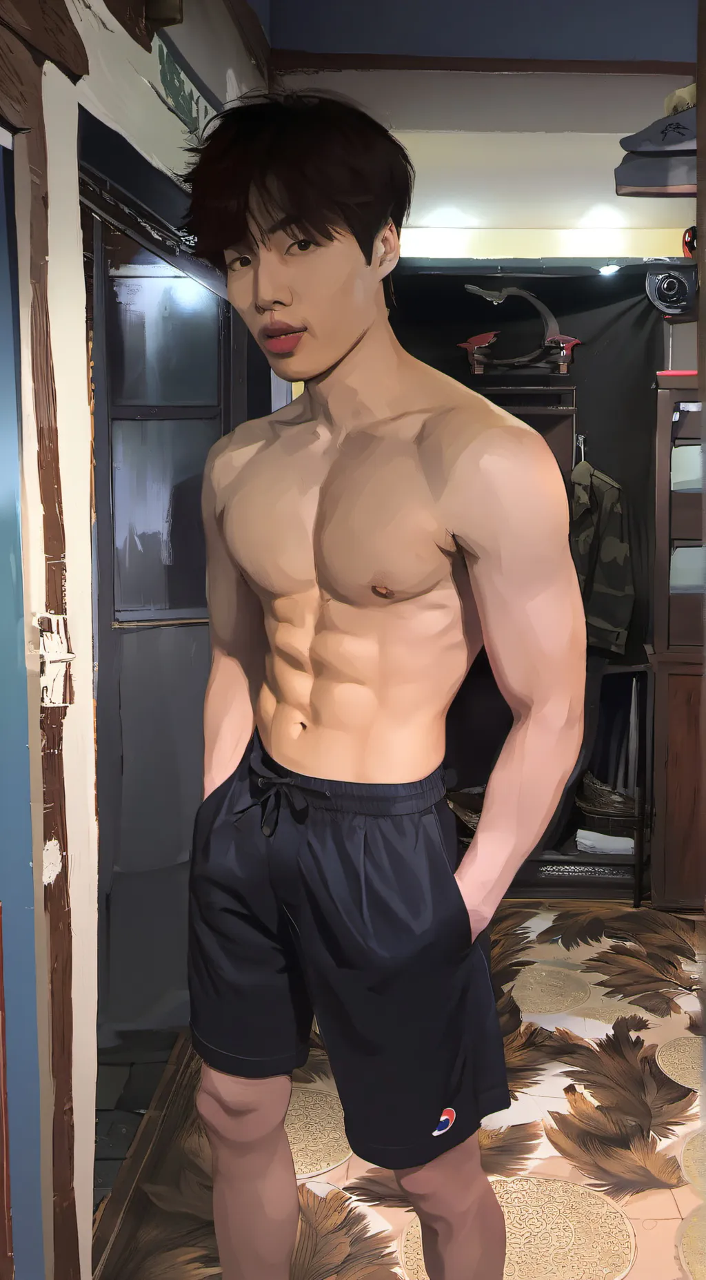 ai character: Min jung ★彡 background