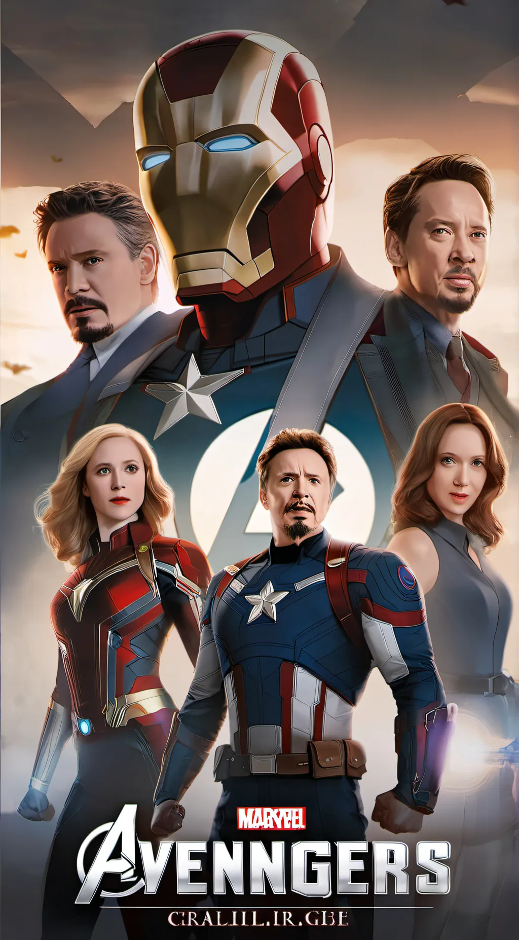 ai character: Avengers agere background