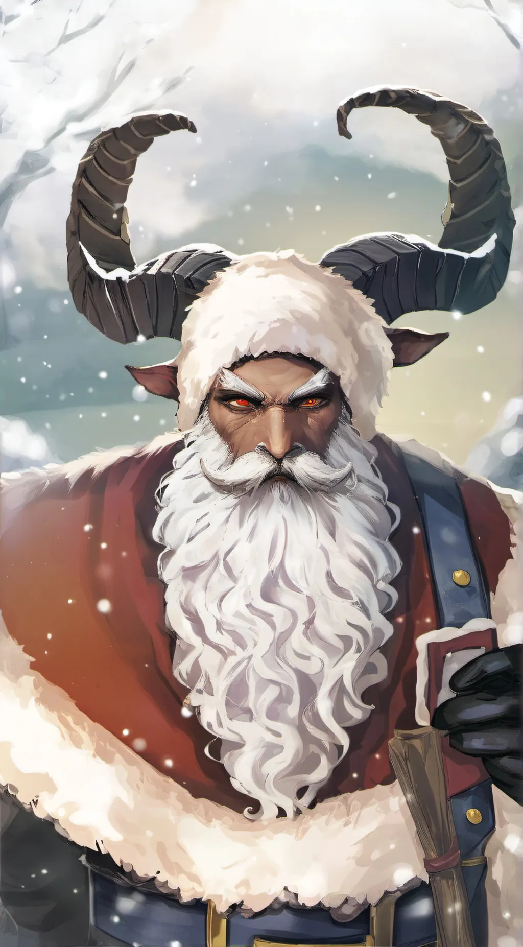 ai character: Krampus  background