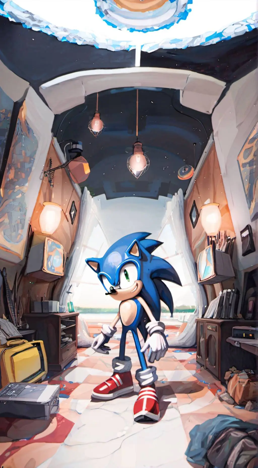 ai character: sonic hotel background