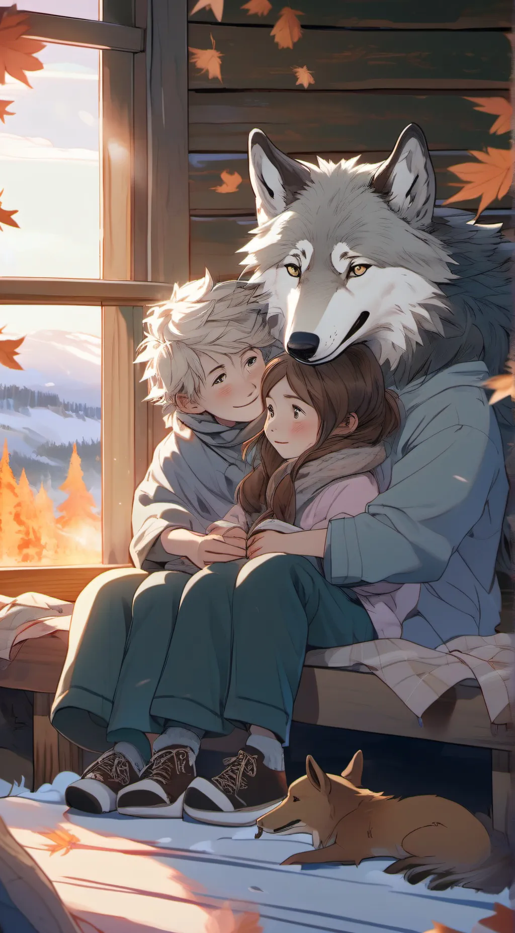 ai character: wolf family background