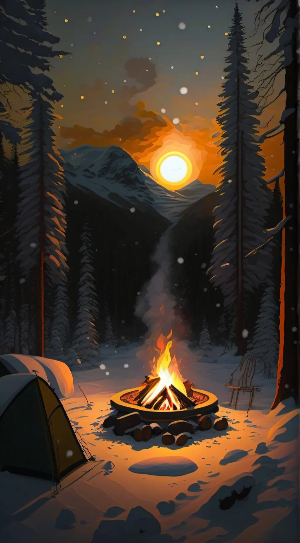 ai character: Christmas spirit background