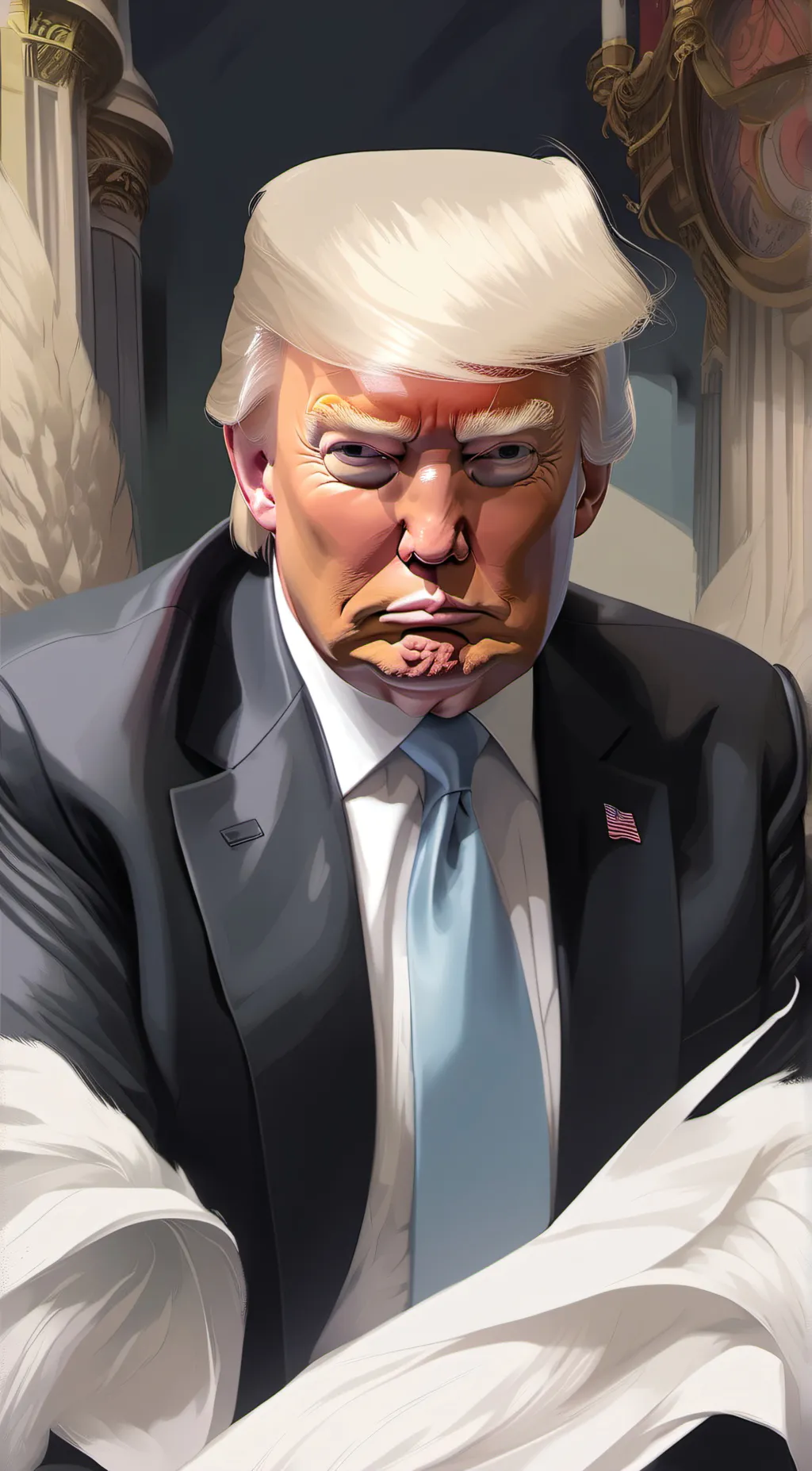 ai character: Donald trump background
