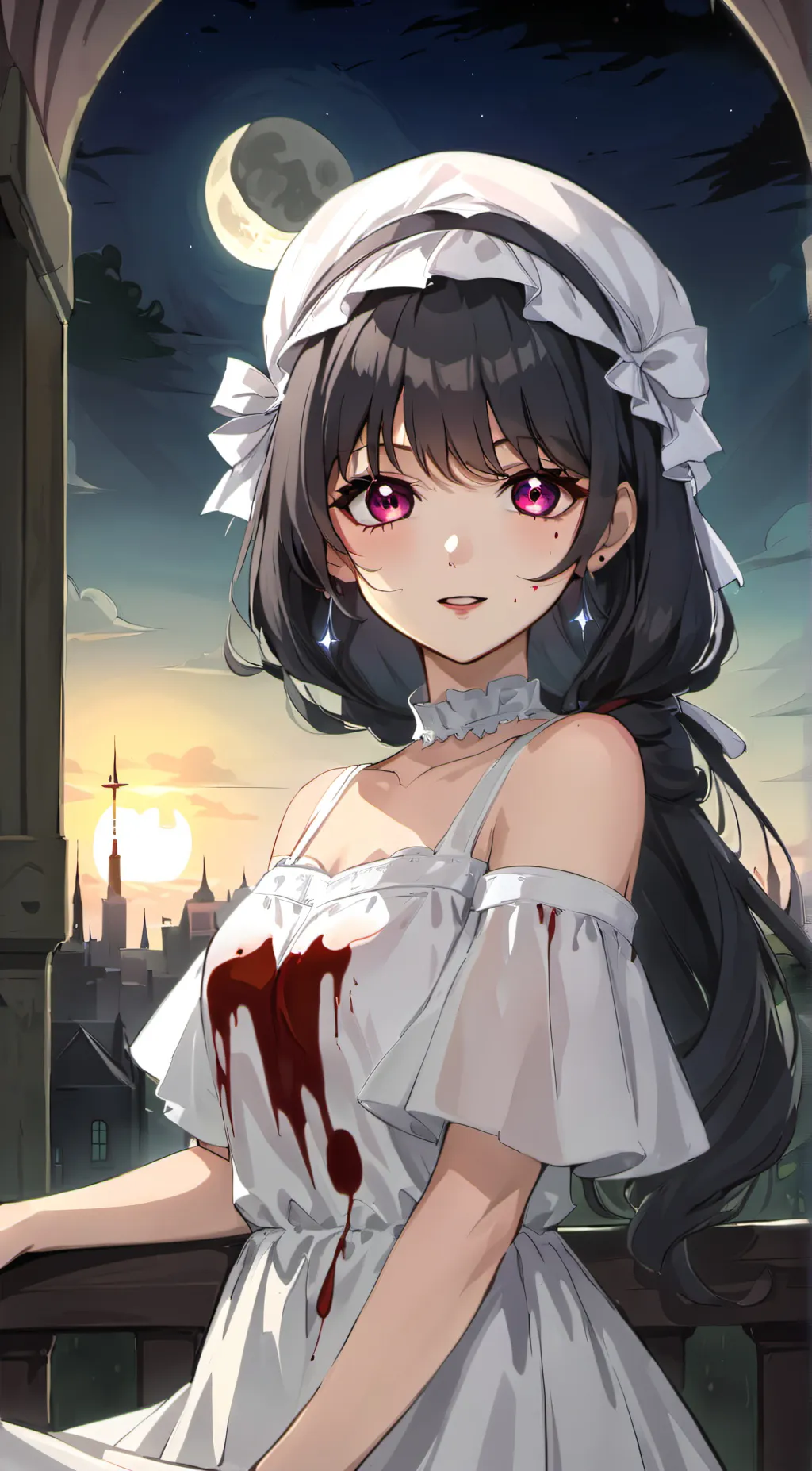 ai character: moon background