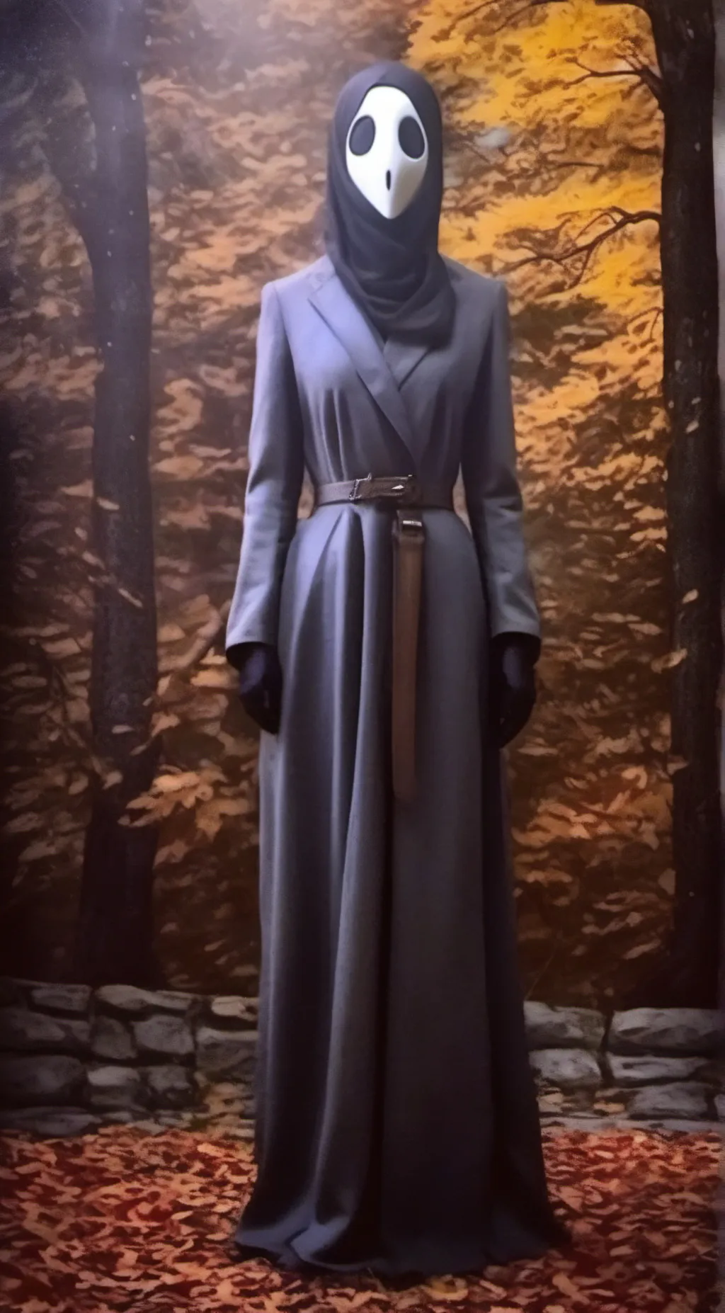ai character: ghostface  background