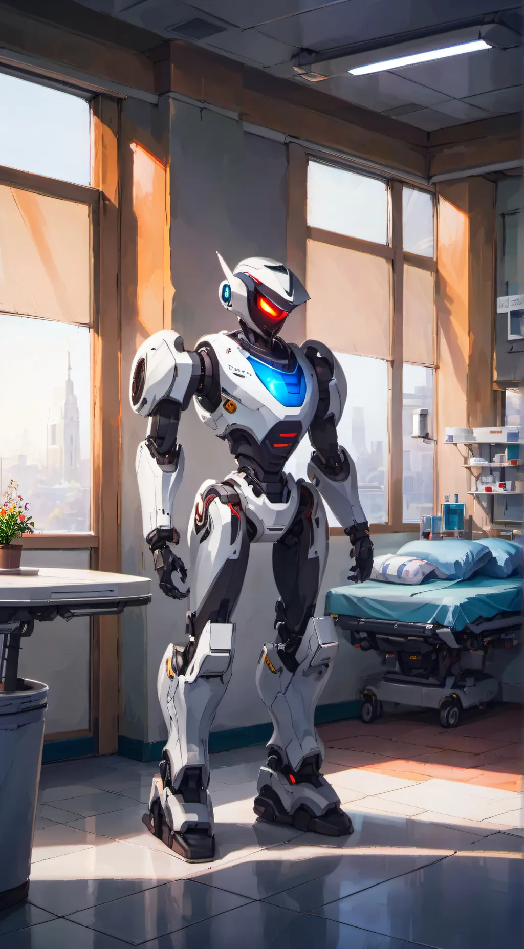 ai character: Riot bot background