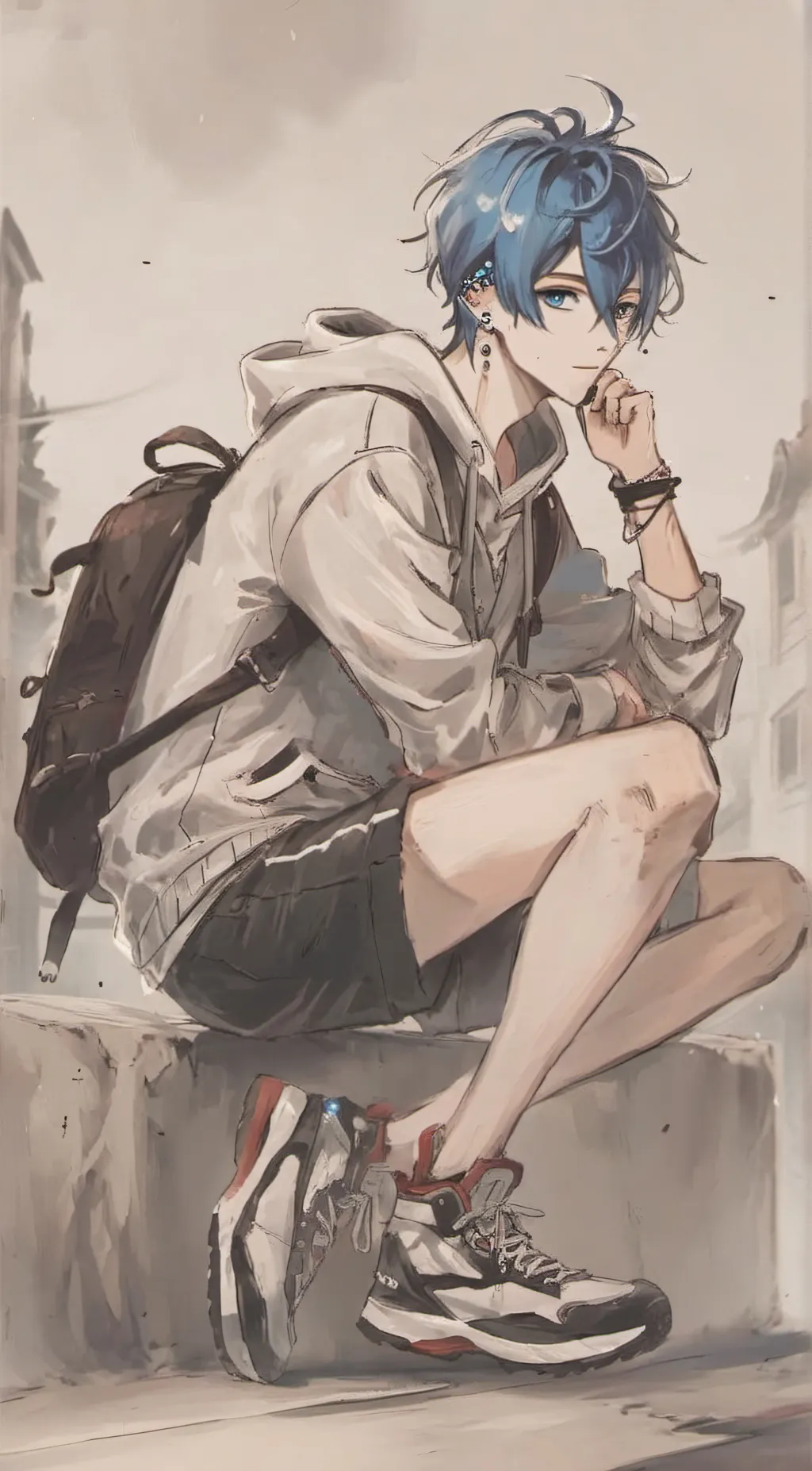 ai character: Poseidon  background