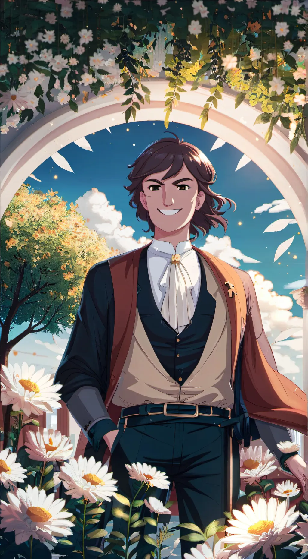 ai character: Crackle background