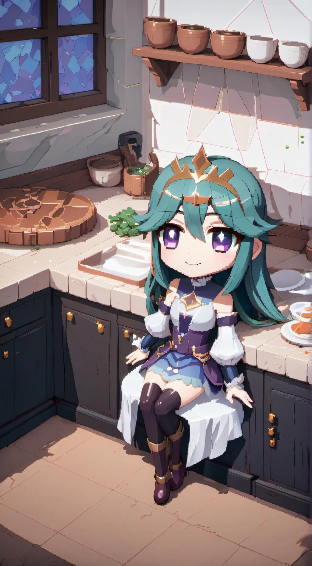 ai character: Lunar background