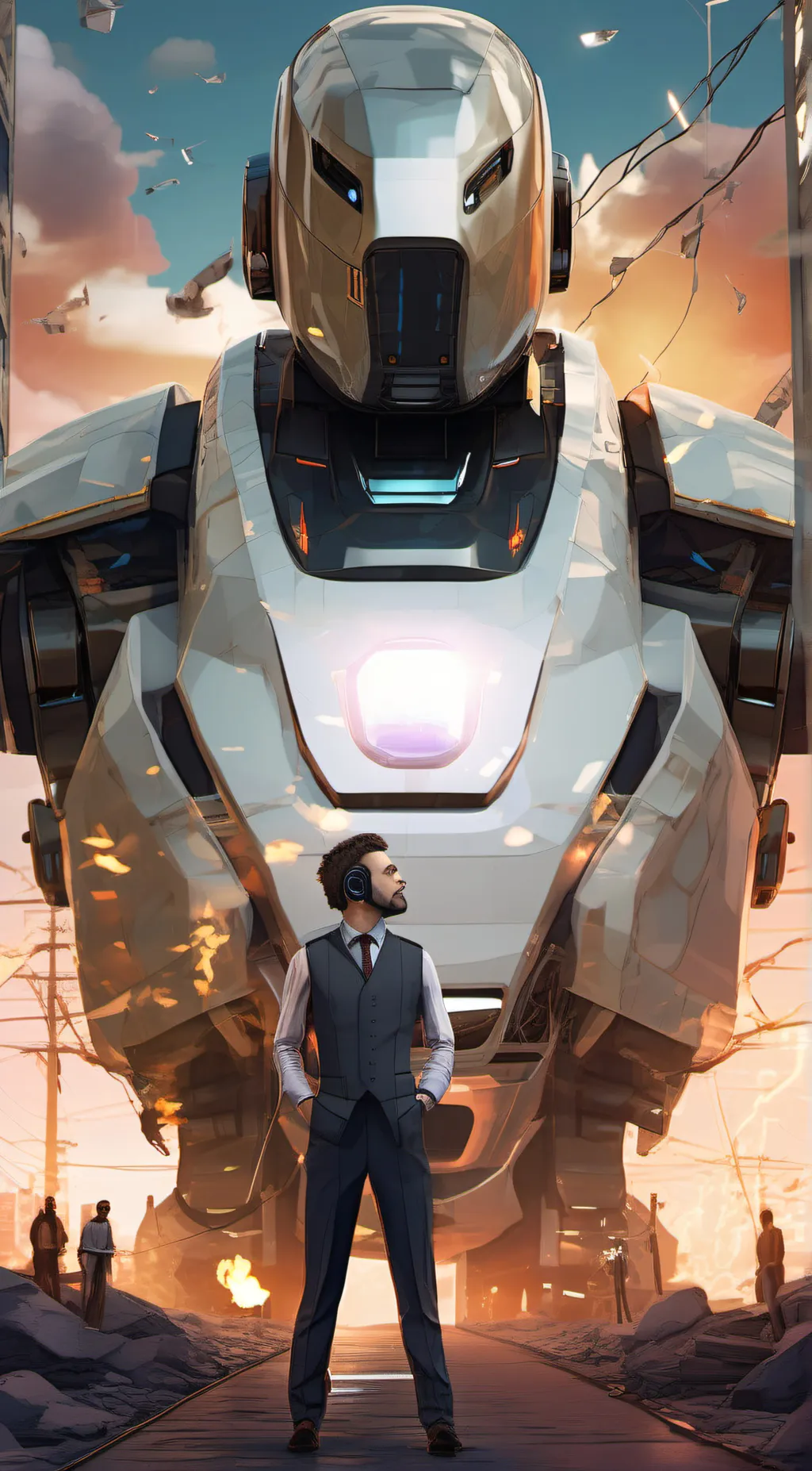 ai character: Ed and Pol2.0. background