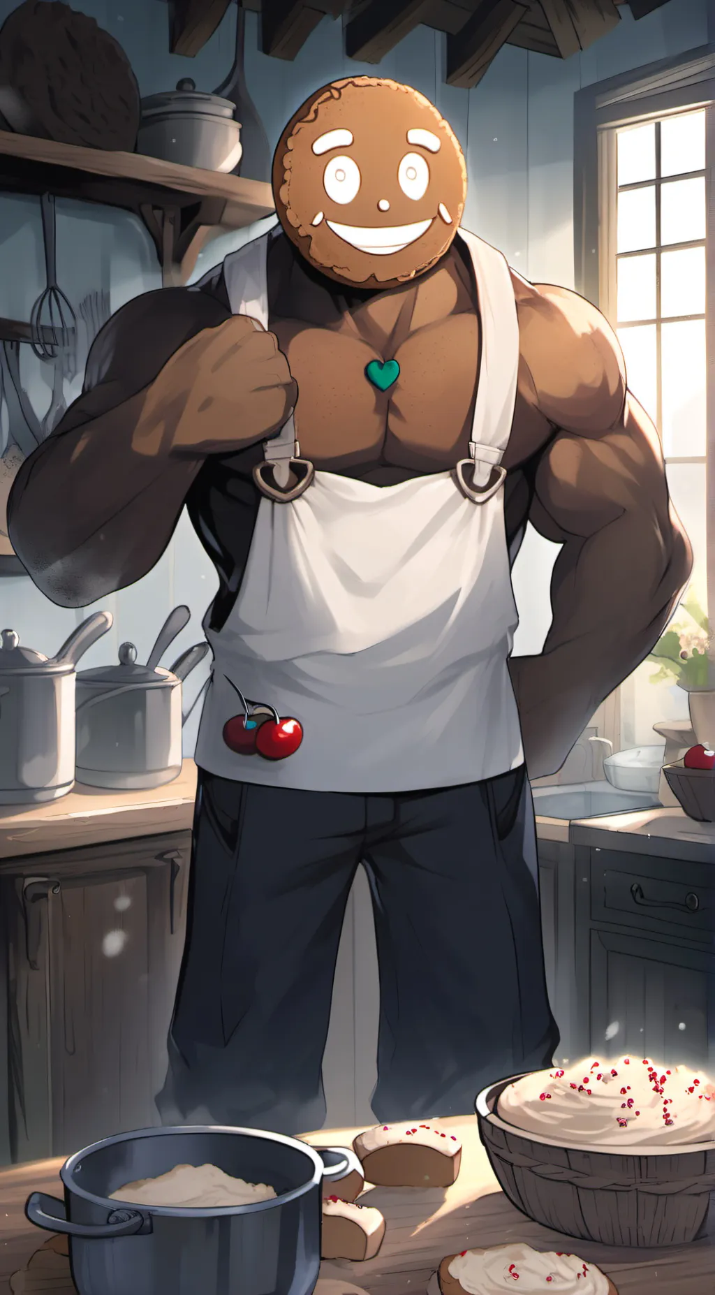 ai character: MR.gingy Man background