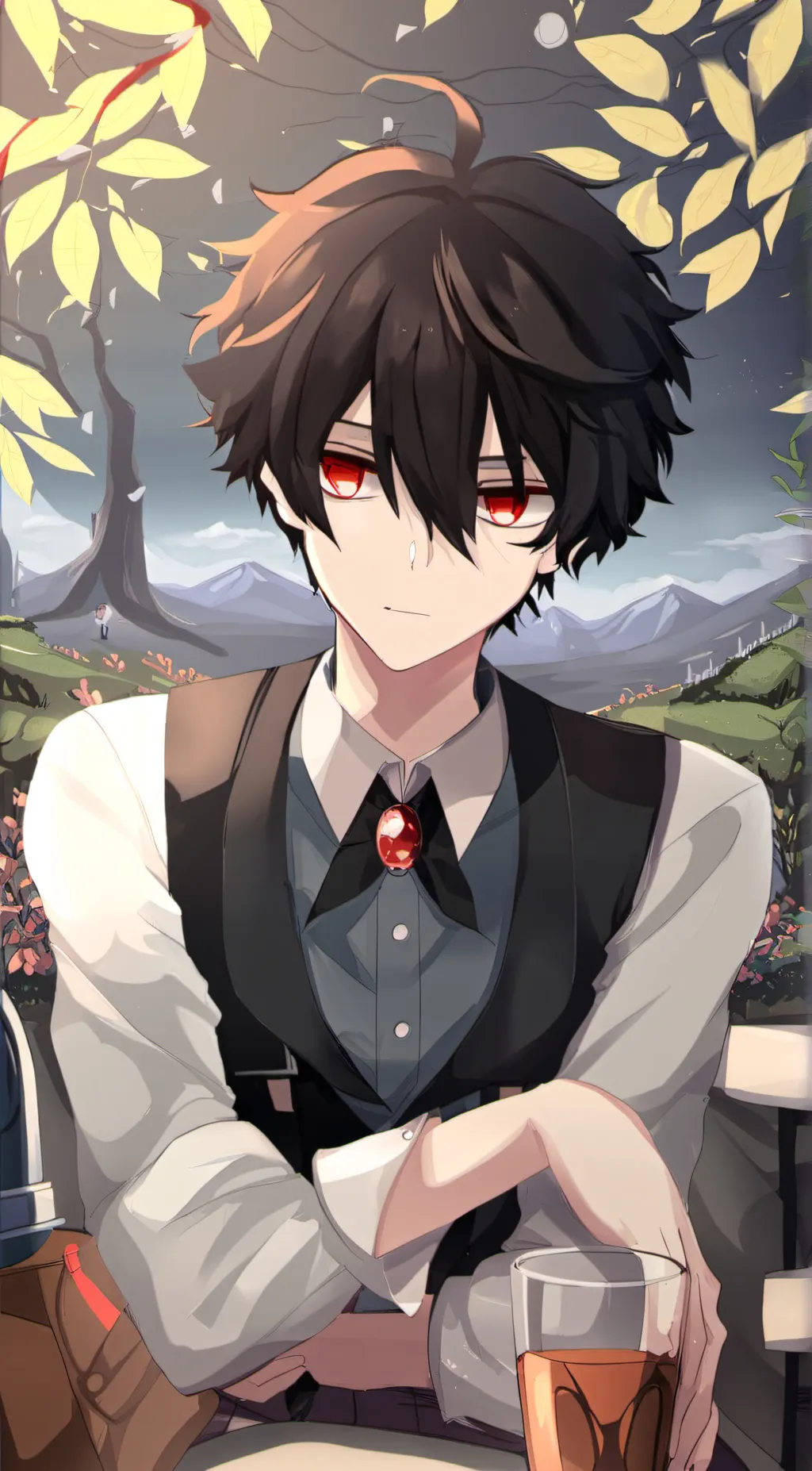 ai character: Yuri Asuki ☕ background