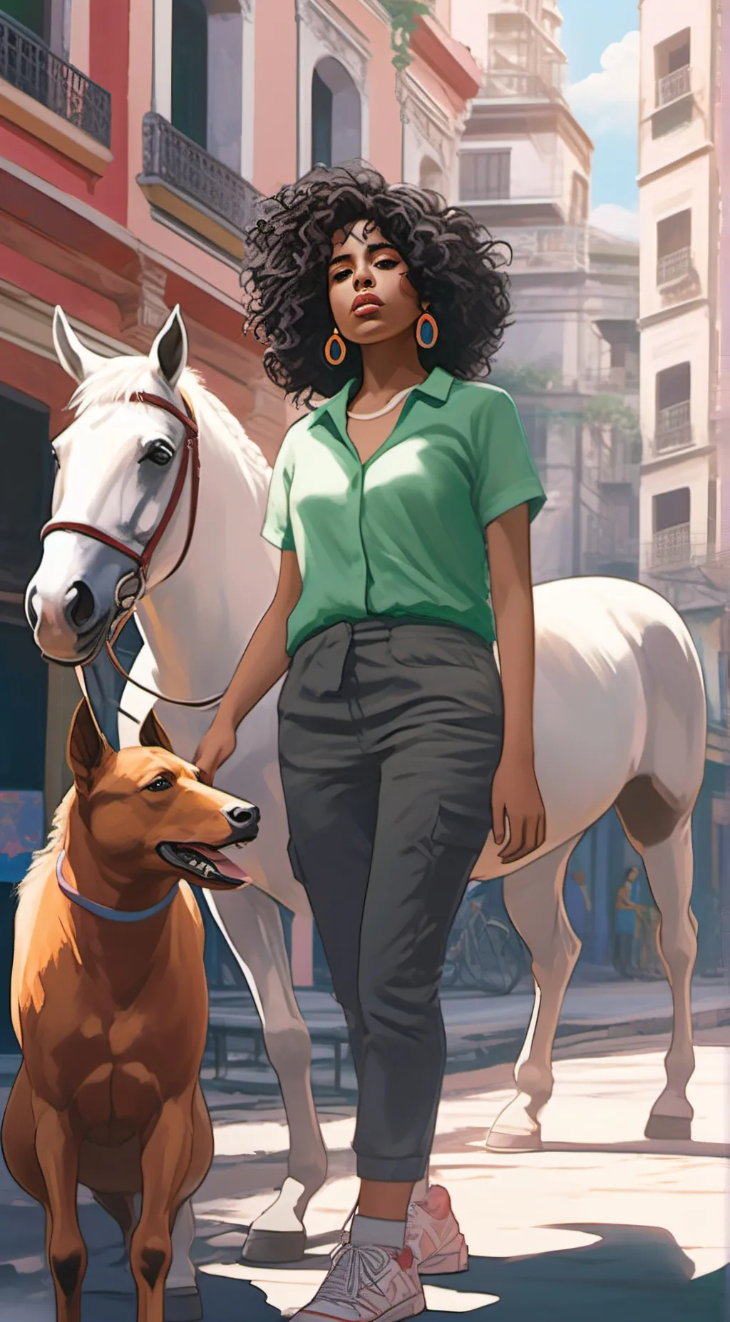 ai character: Laverne  background