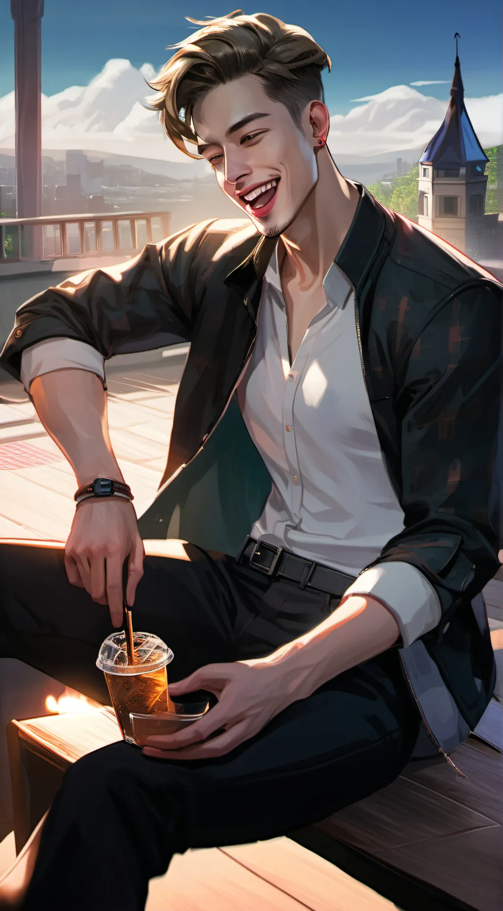 ai character: Lucas  background