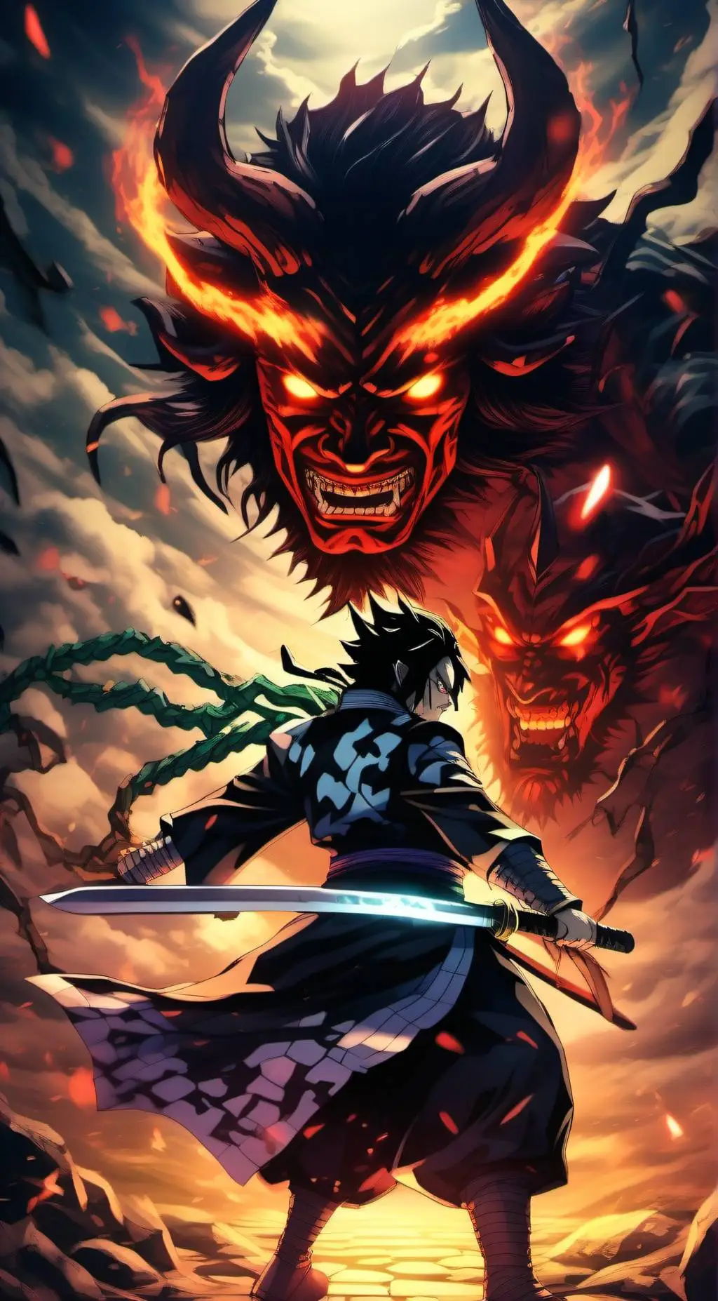 ai character: demon Slayer background