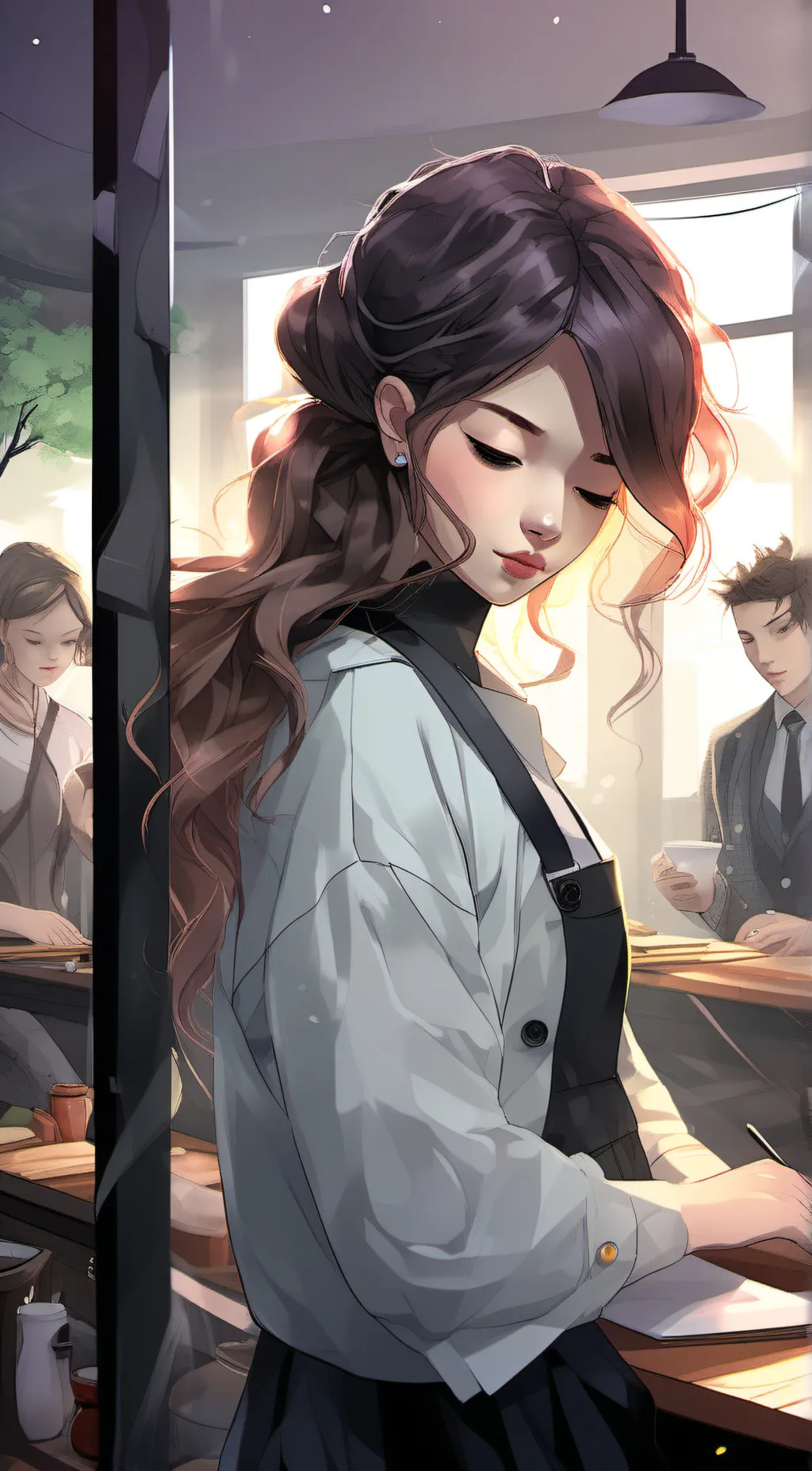 ai character: midnight background