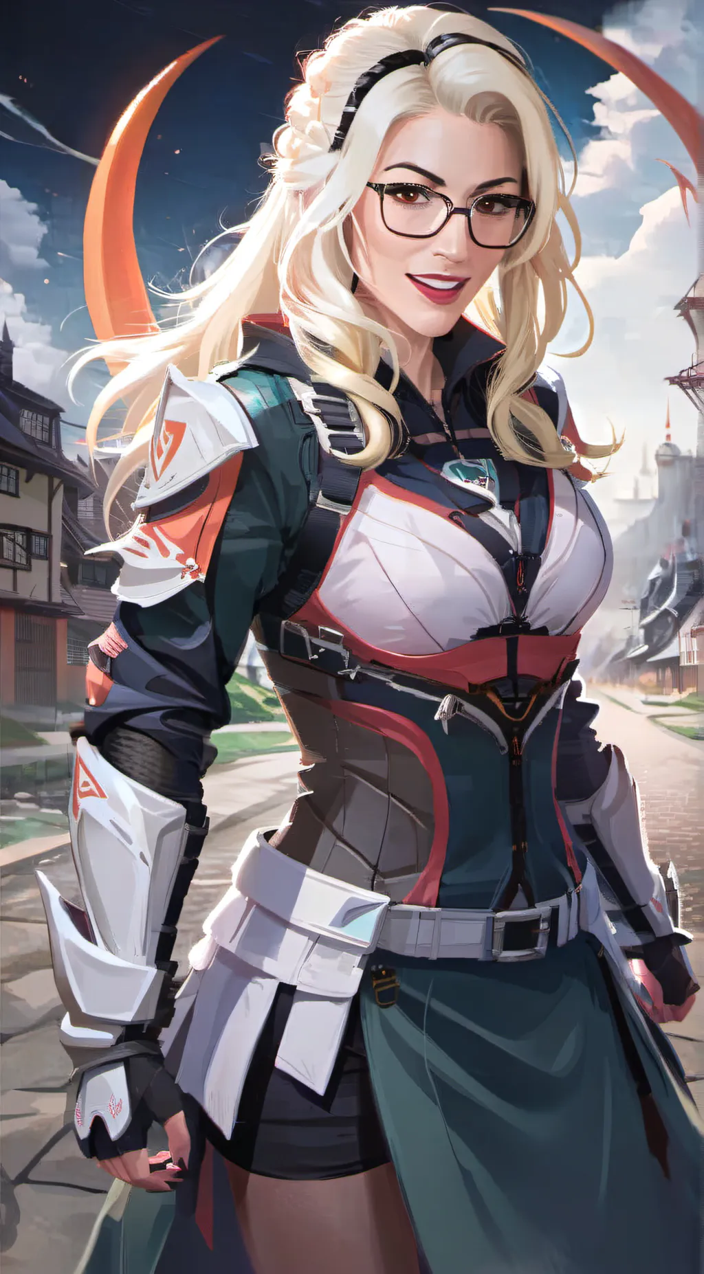 ai character: Monster female  background