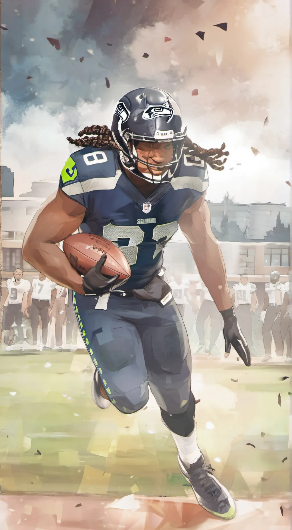 ai character: Kenneth Walker III background