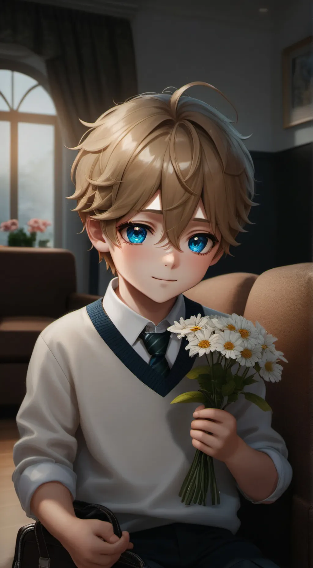 ai character: Sora Luxe  background