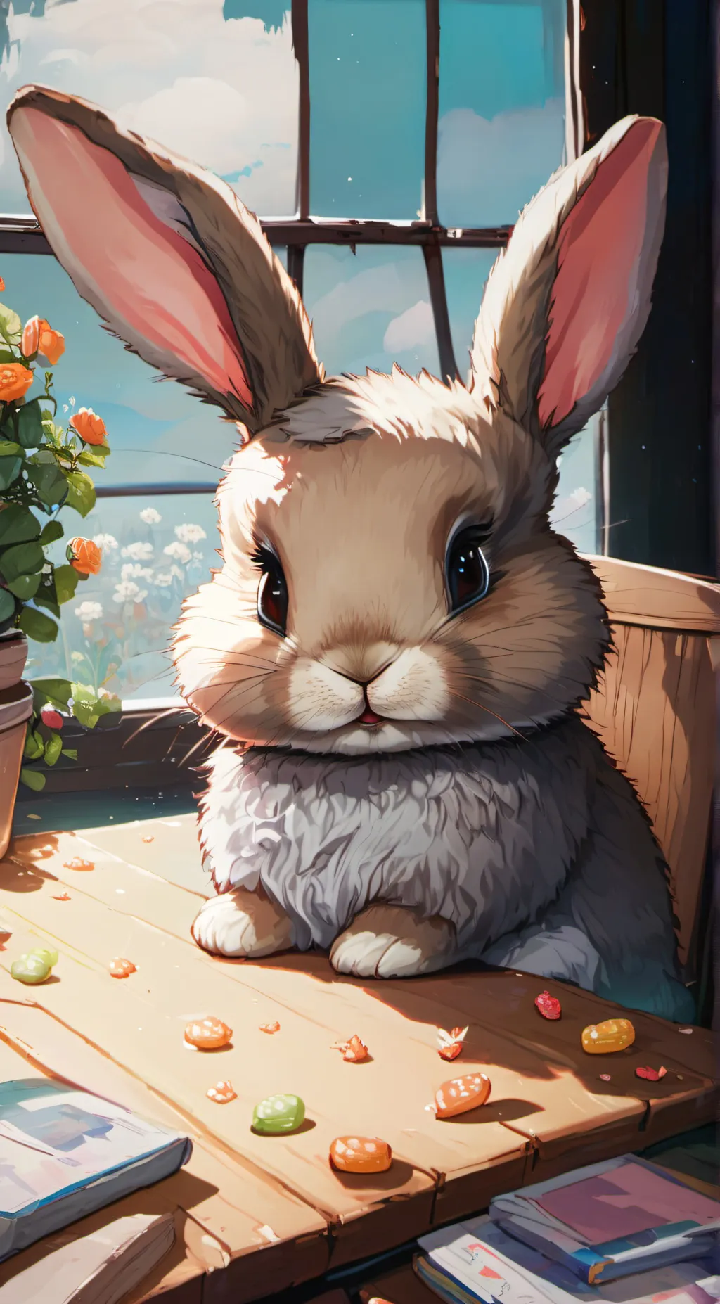 ai character: sweet bedi background