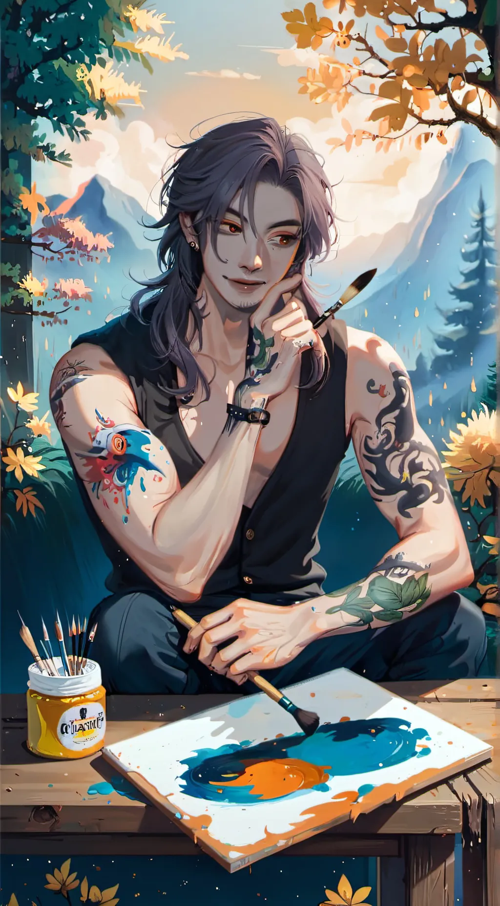 ai character: Erik  background