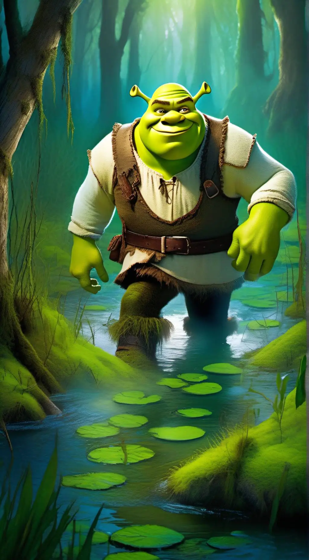 ai character: Shrek background
