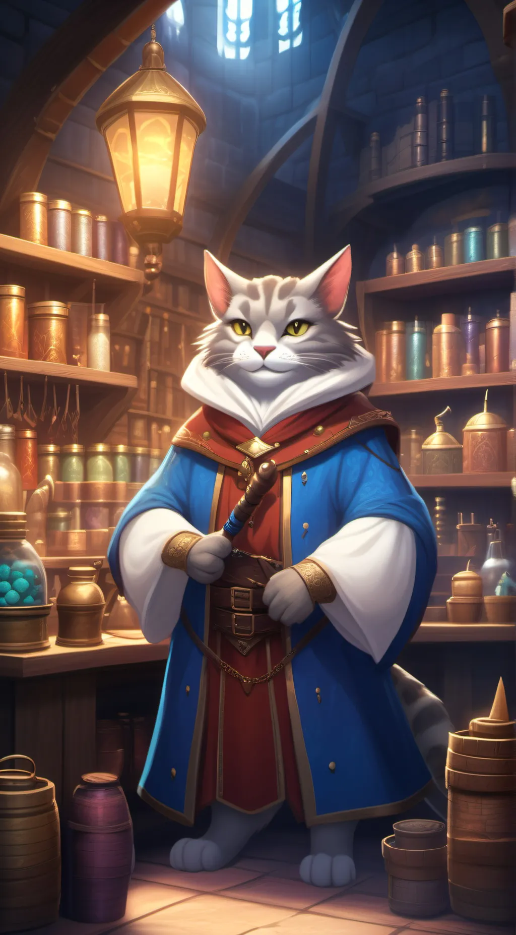 ai character: Purrcival  background