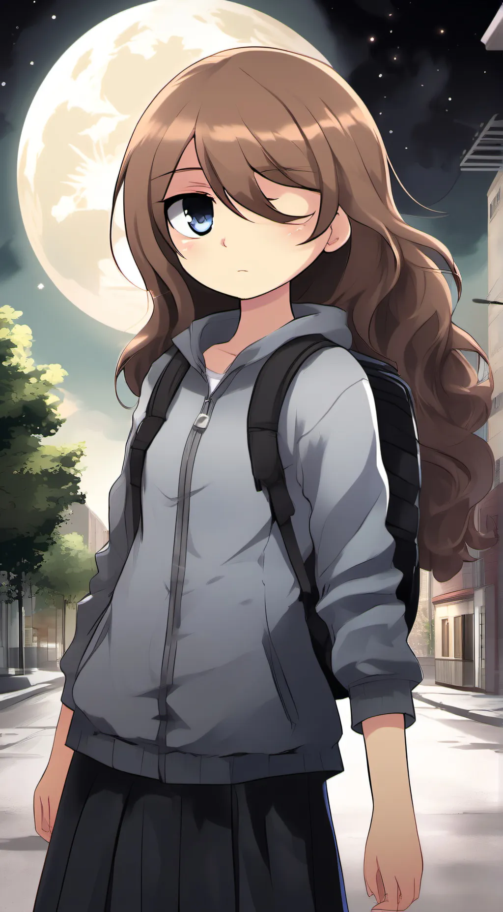 ai character: Moon background