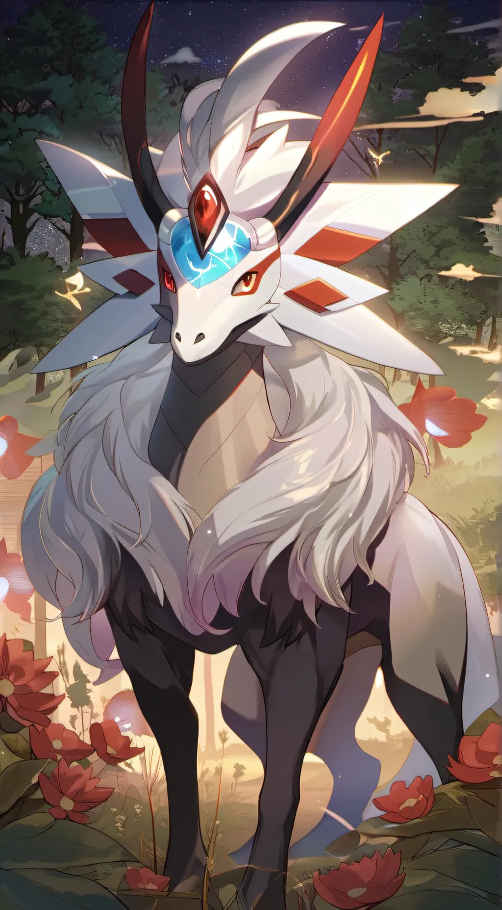 ai character: a legendary Fox background