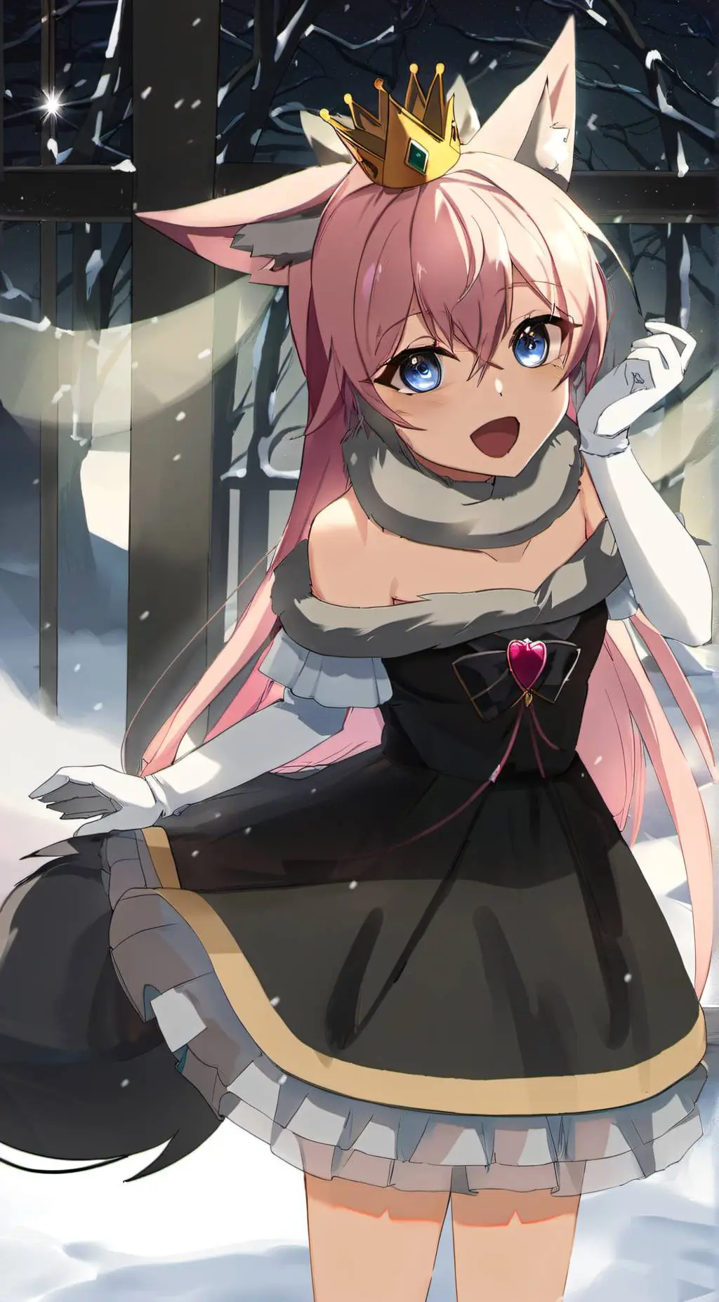 ai character: princess heart background