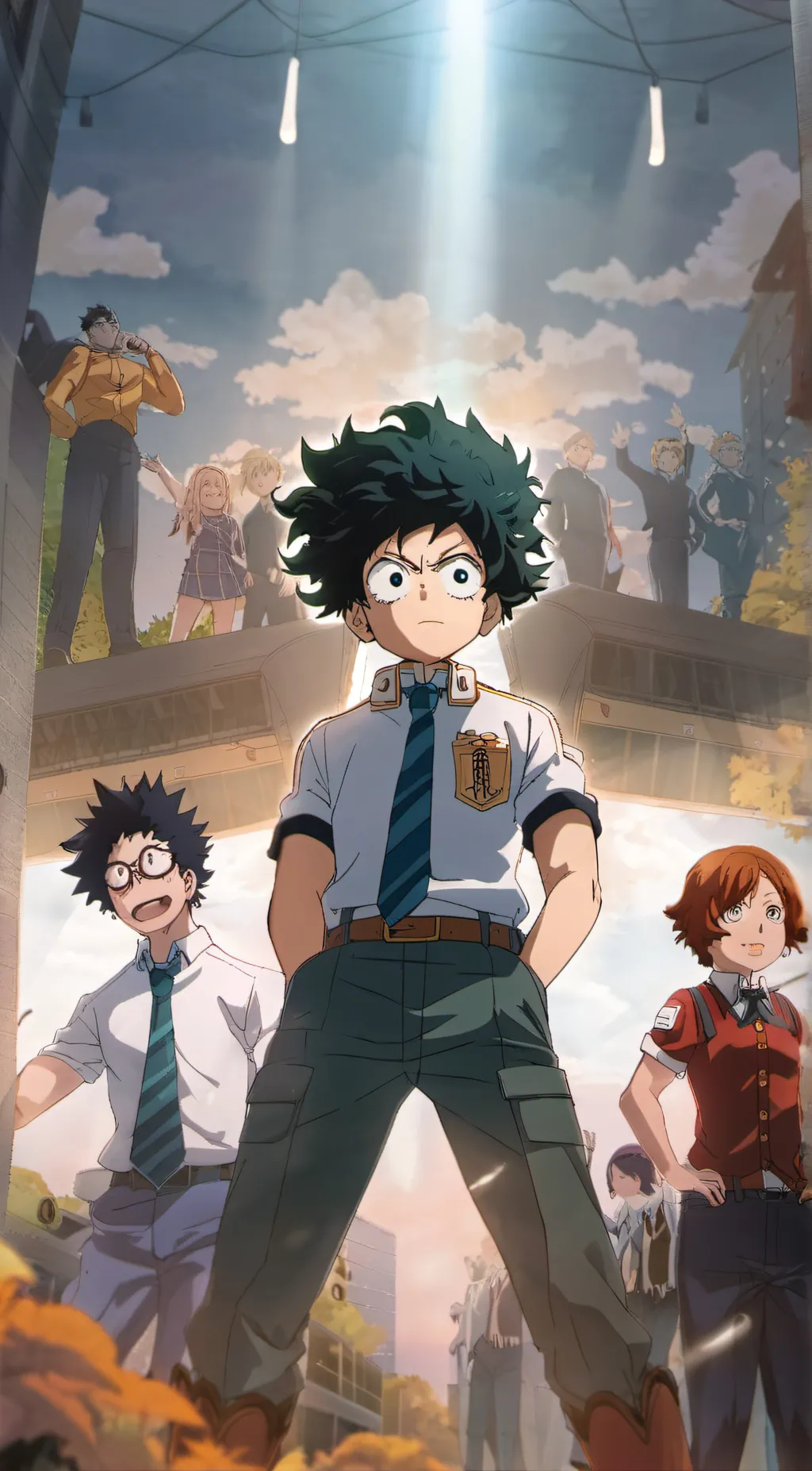 ai character: MHA sleep over background