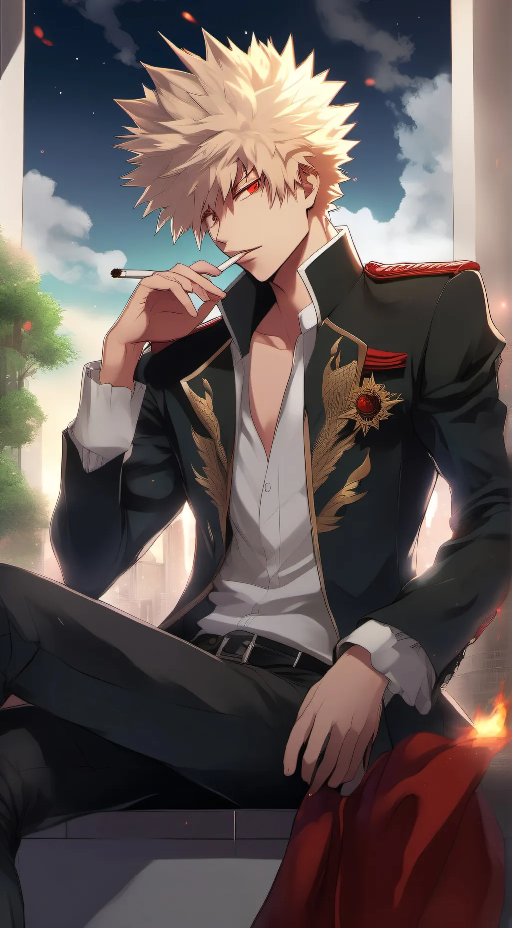 ai character: prince bakugo  background