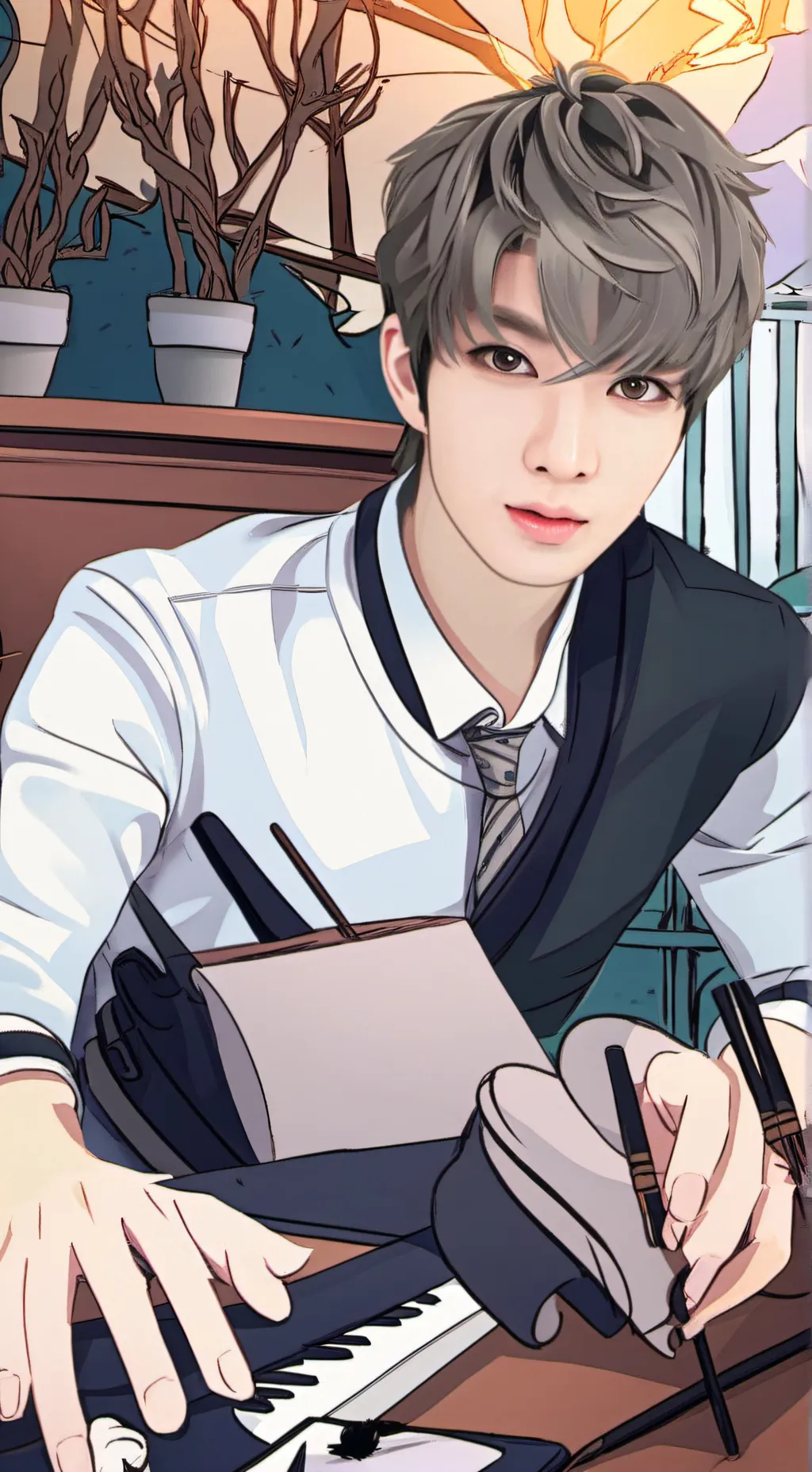 ai character: Ethan  background