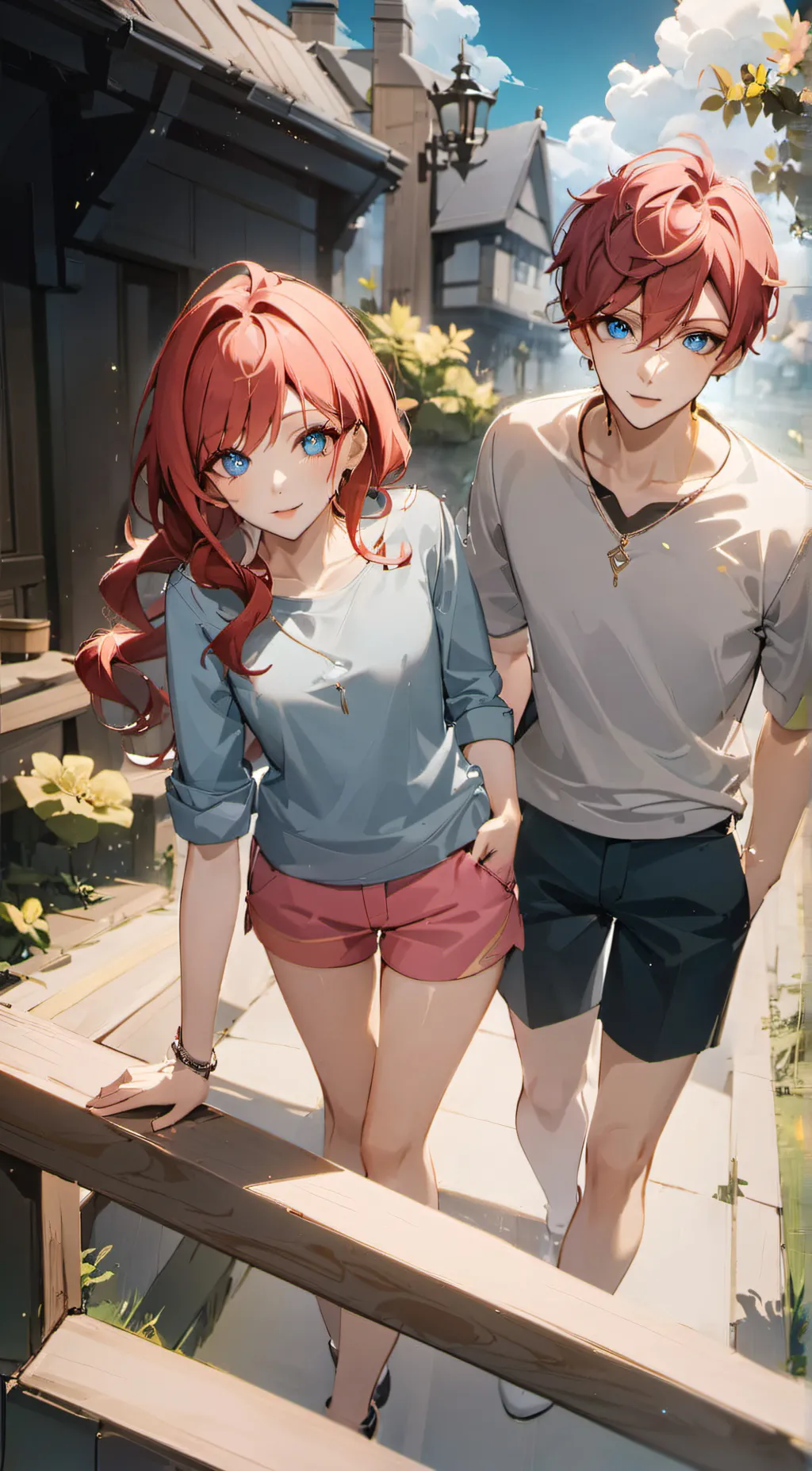 ai character: Amy and mark  background