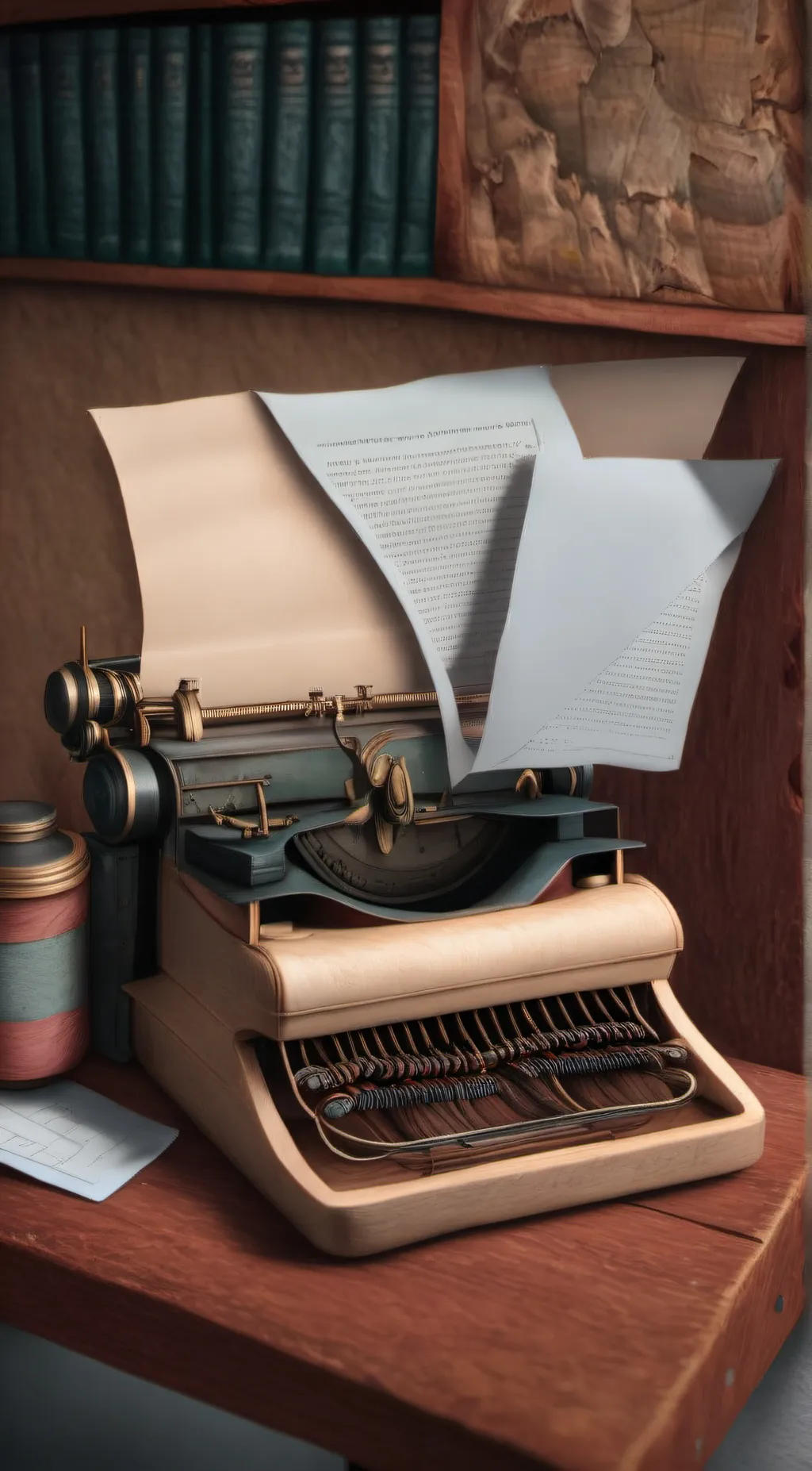 ai character: Word Document background